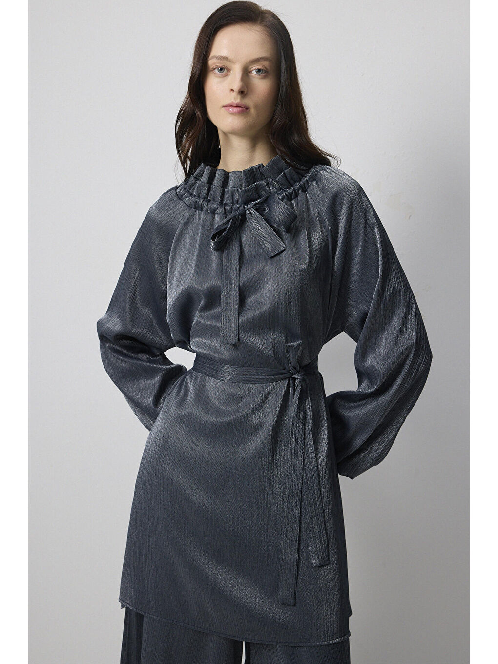 Lacivert Simli Tunik Pantolon Takım-1