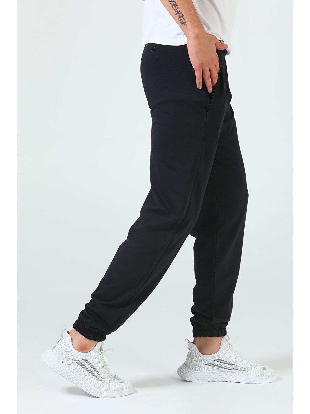 Siyah Erkek Baskılı Jogger Eşofman Altı-2