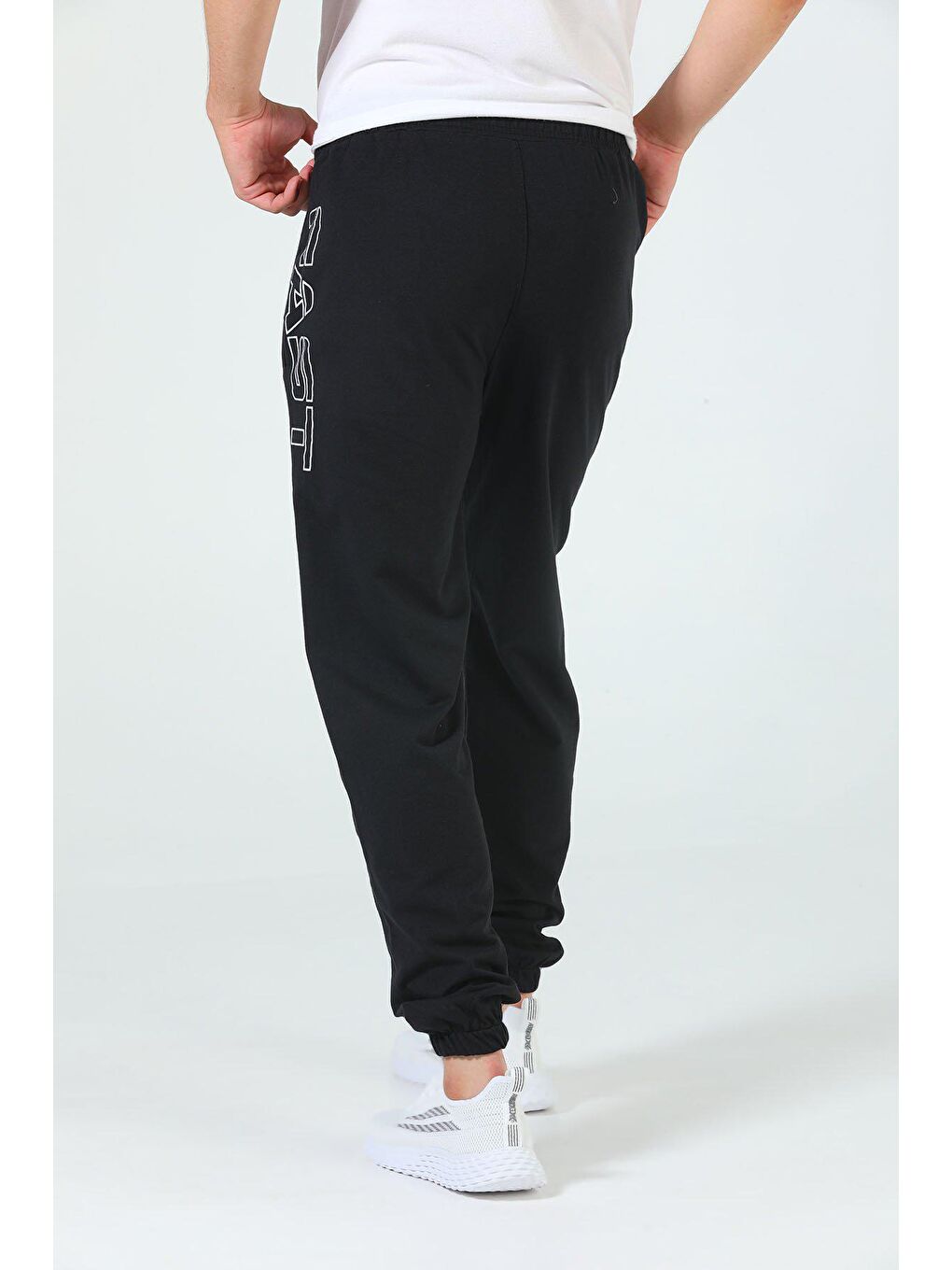Siyah Erkek Baskılı Jogger Eşofman Altı-3