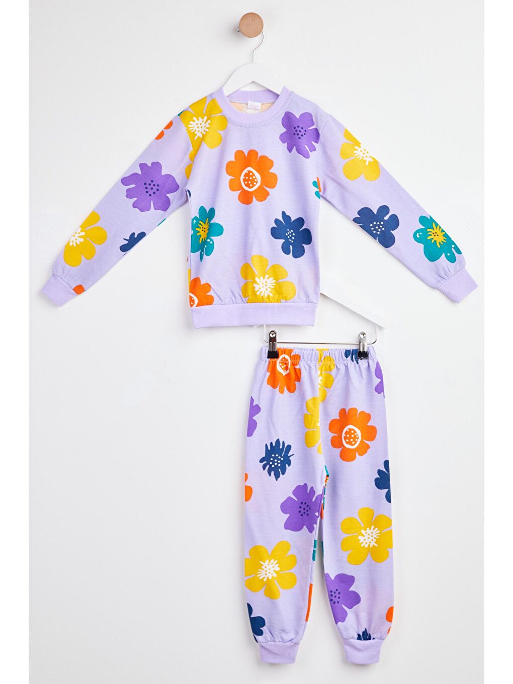 Erkek Çocuk Lila Desenli Eşofman Takımı - 24485