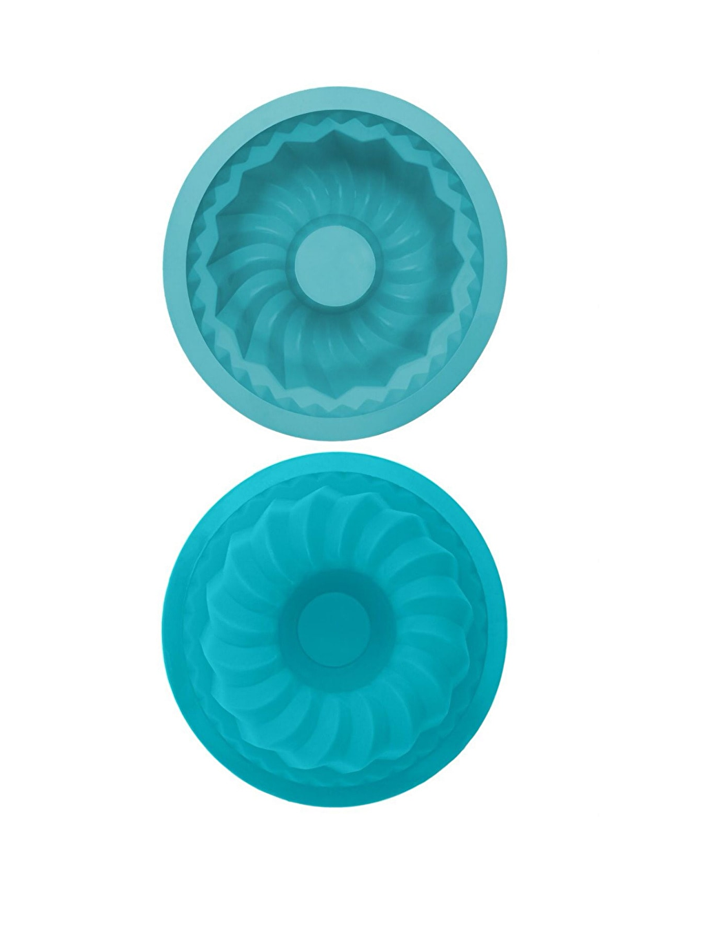 Silikon Büyük Model Kek Kalıbı Mavi 23 cm-2