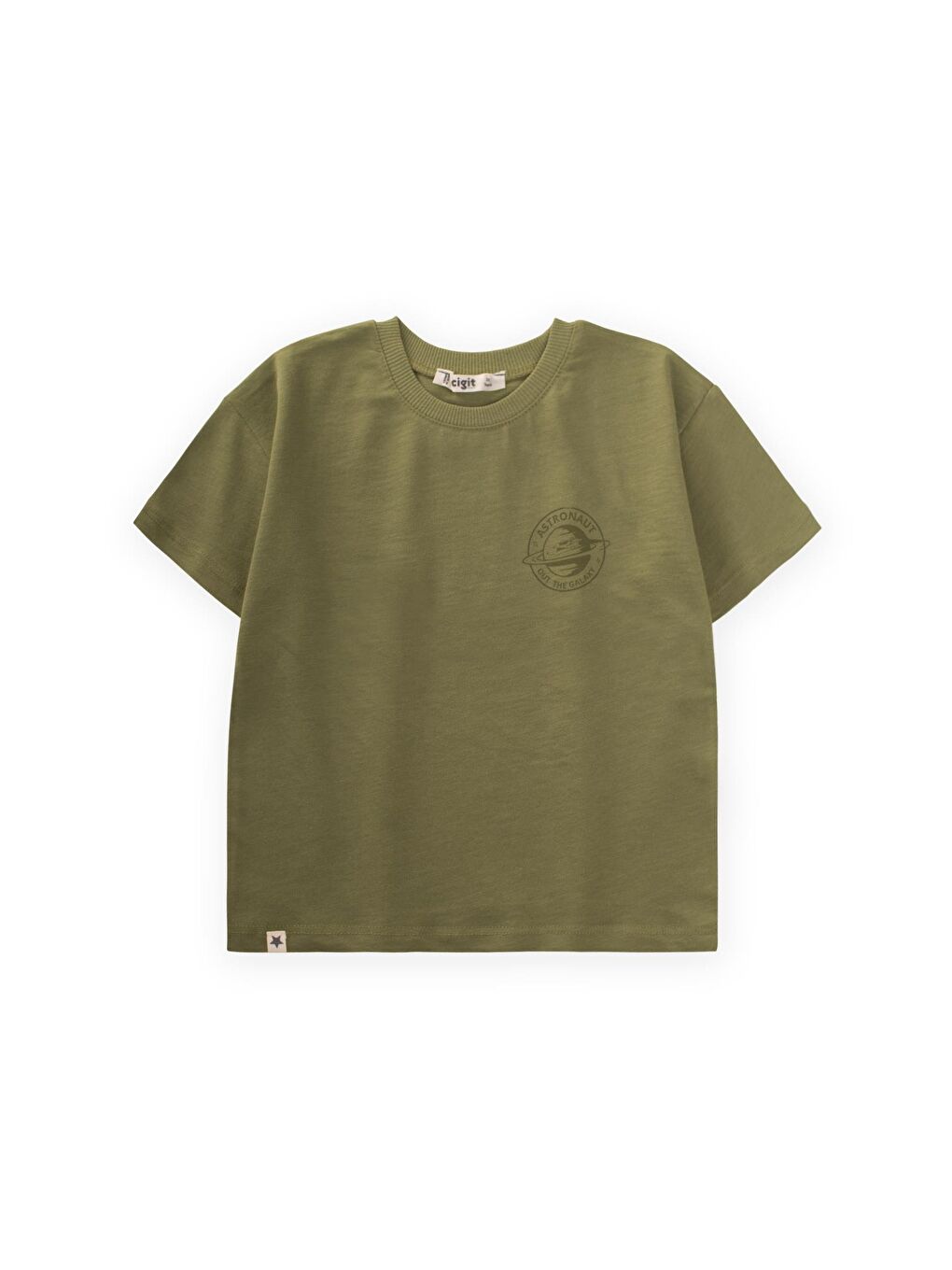 Yeşil Erkek Çocuk Baskılı Tişört