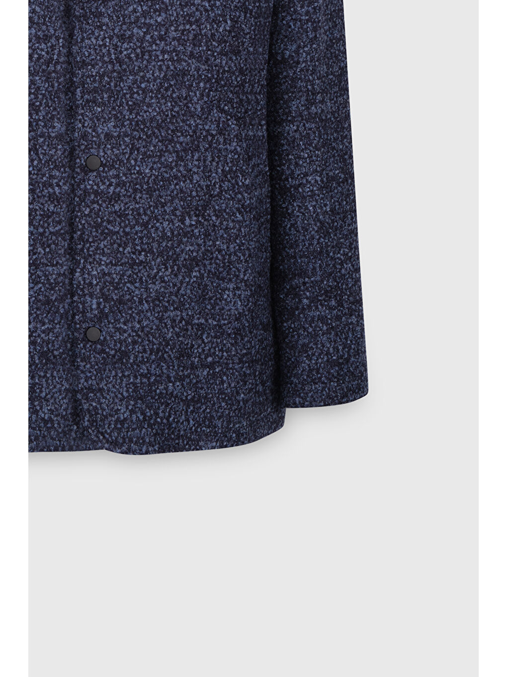 Mavi Erkek Saks Yünlü Standart Fit Normal Kesim Dik Yaka Yan Cepli Mont-8