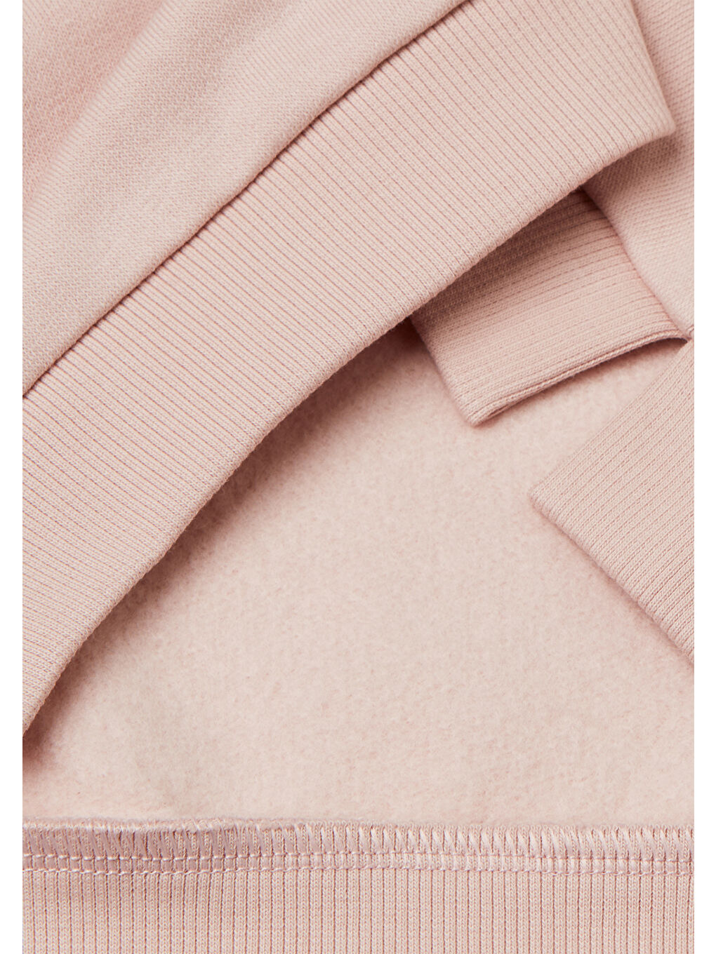 Kız Çocuk Toz Pembe Renk Bloklu Simli Logo Baskılı Yırtmaçlı Sweatshirt-2