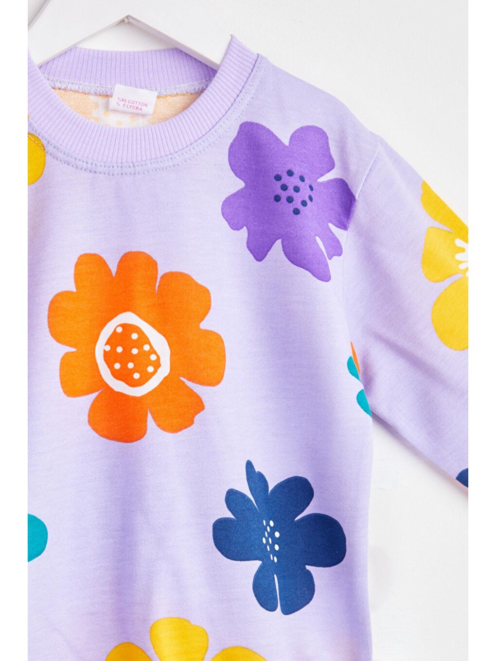 Erkek Çocuk Lila Desenli Eşofman Takımı - 24485-1