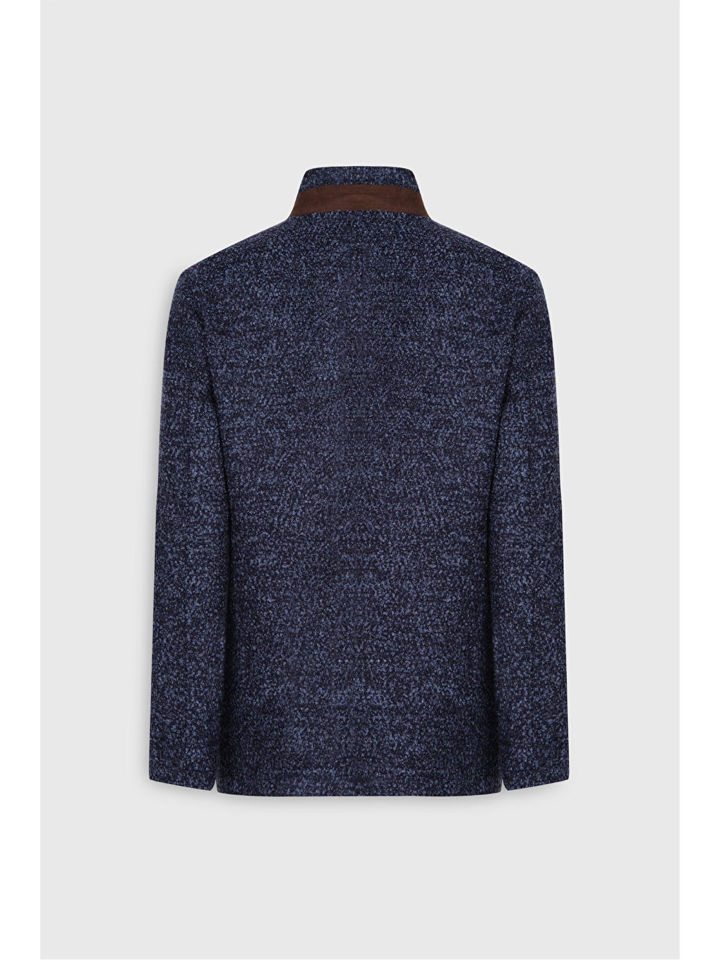 Mavi Erkek Saks Yünlü Standart Fit Normal Kesim Dik Yaka Yan Cepli Mont-9