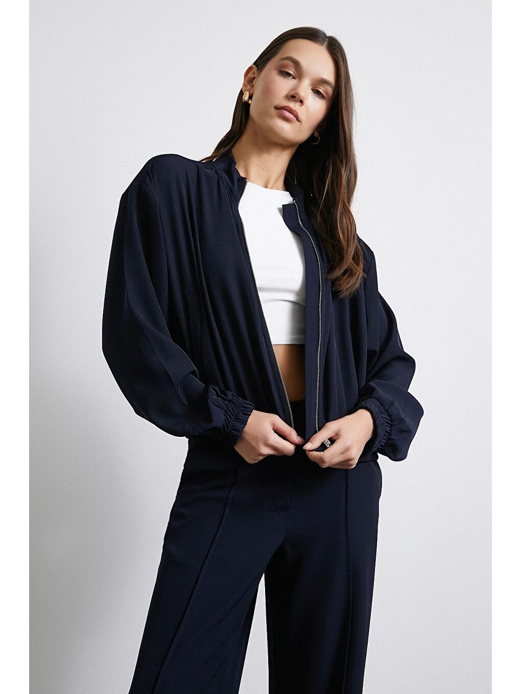 Bomber Ceket Lacivert-1