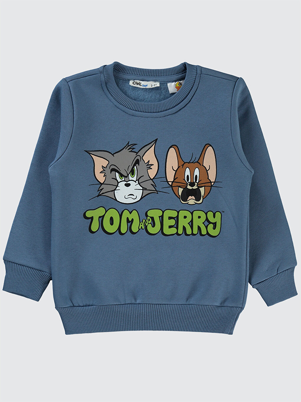 Civil Tom And Jerry Erkek Çocuk Sweatshirt 2-5 Yaş İndigo