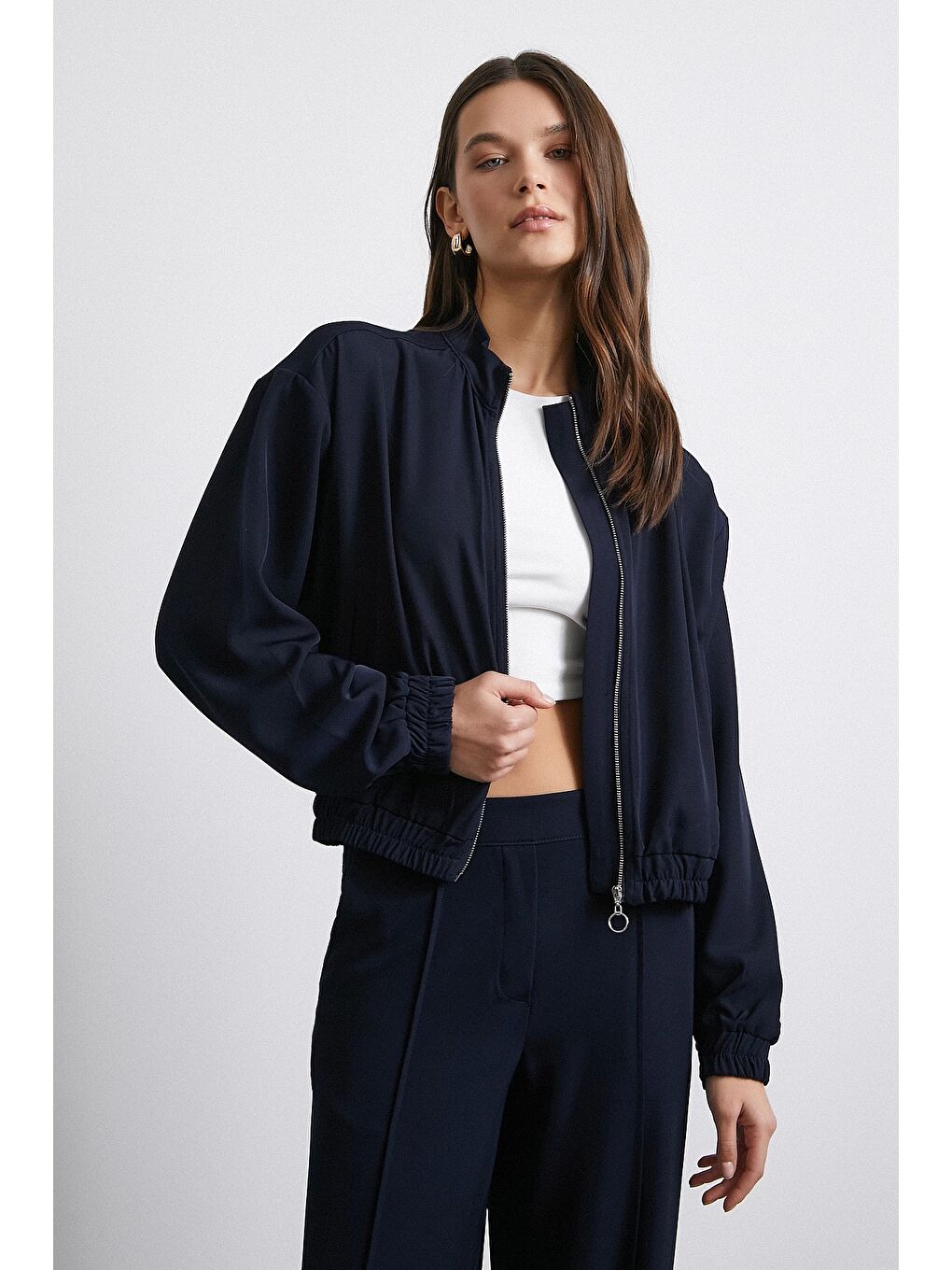 Bomber Ceket Lacivert-3