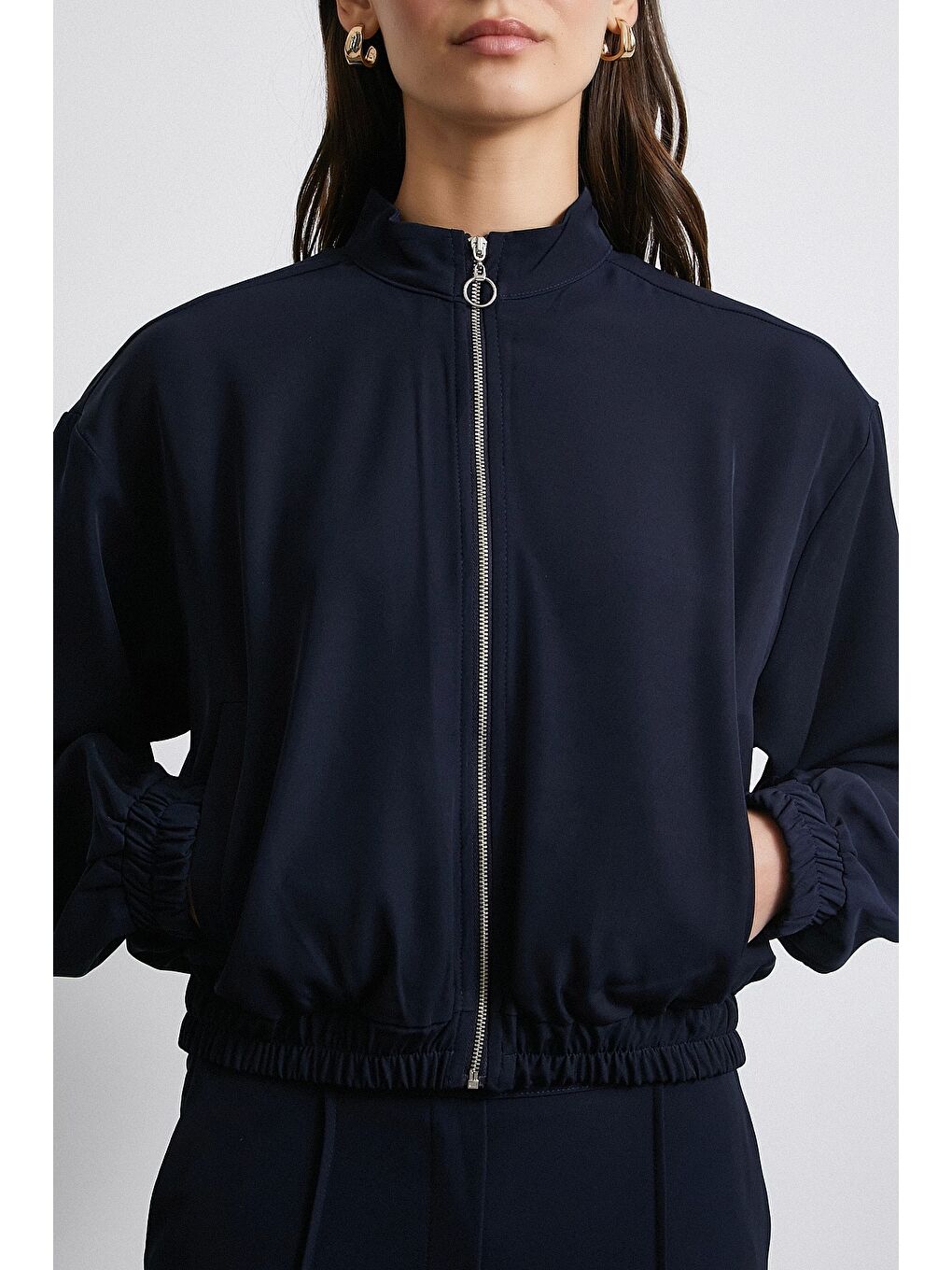 Bomber Ceket Lacivert-4