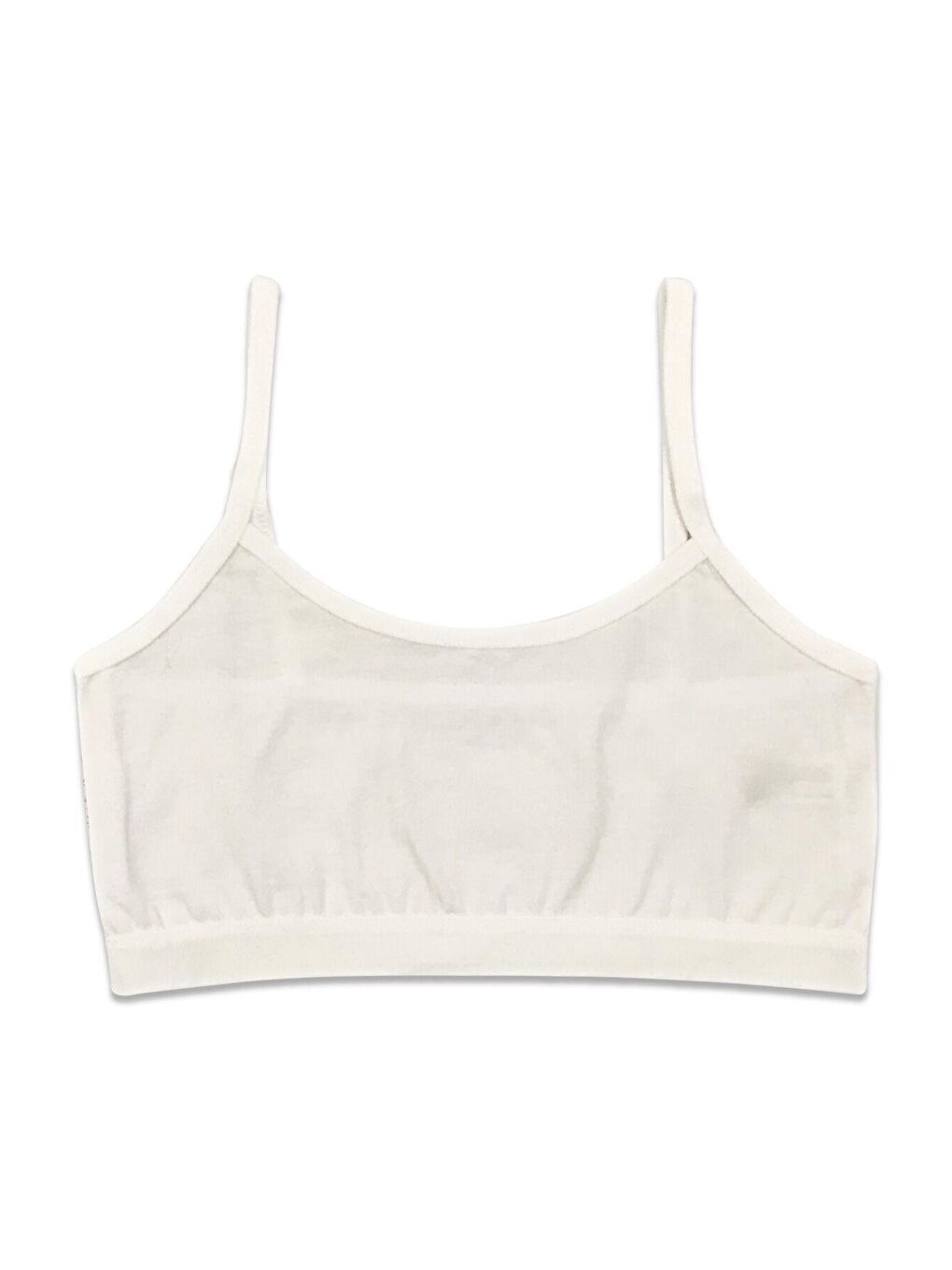 Kız Çocuk Pamuklu İnce Askılı Alıştırma Sütyeni | Beyaz K42324