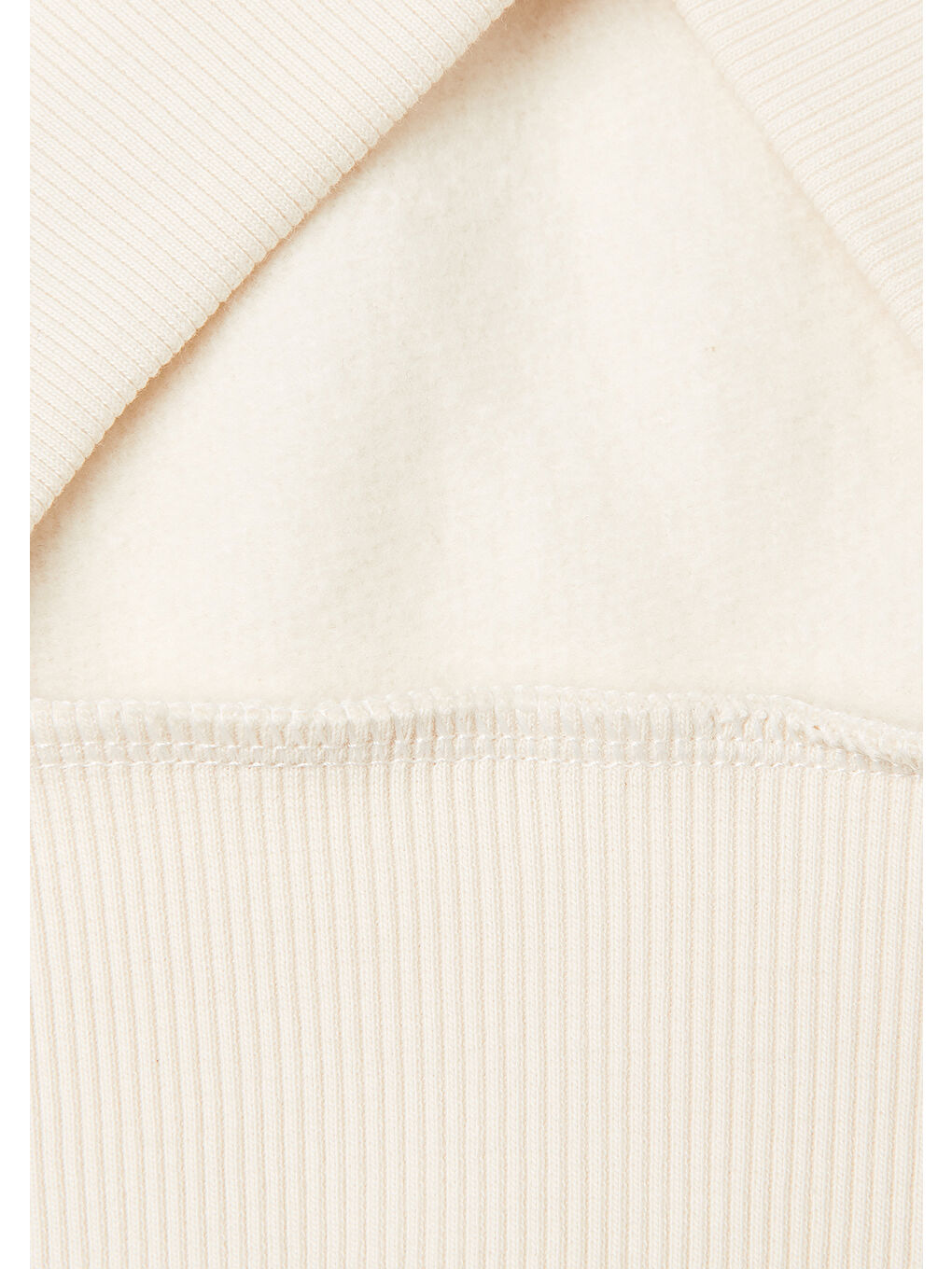 Kız Çocuk Ekru Önü Payetli Logolu Cepli Kapüşonlu Sweatshirt-2