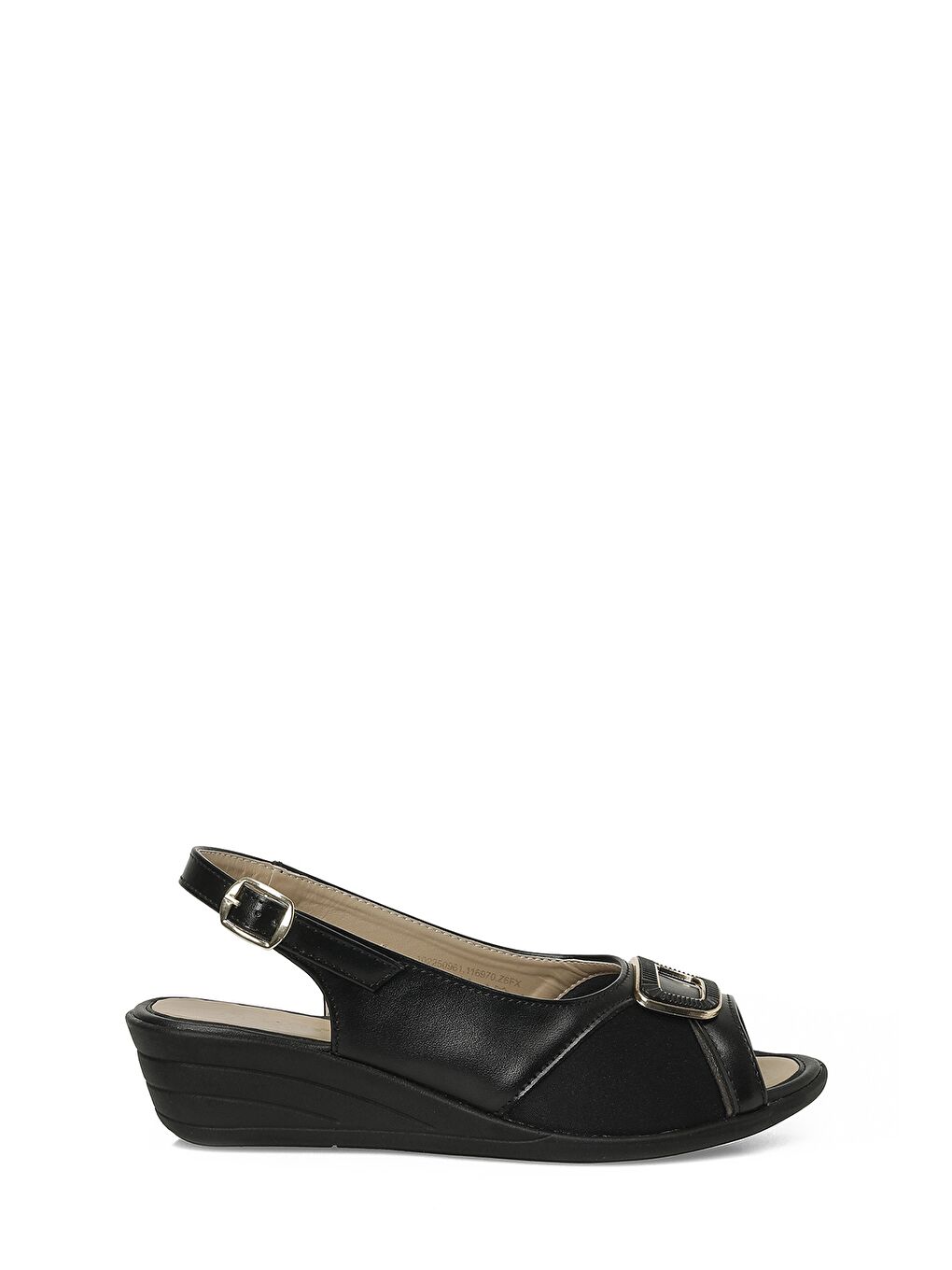 166970.Z6FX Siyah Kadın Düz Sandalet