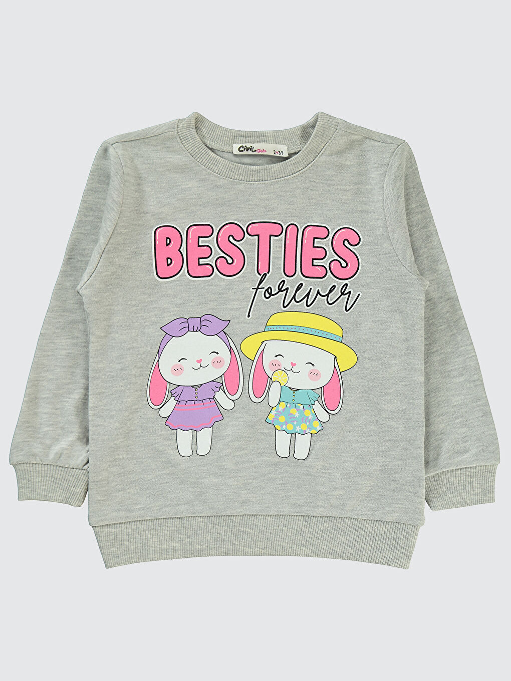 Civil Beyaz Girls Kız Çocuk Sweatshirt 2-5 Yaş Karmelanj