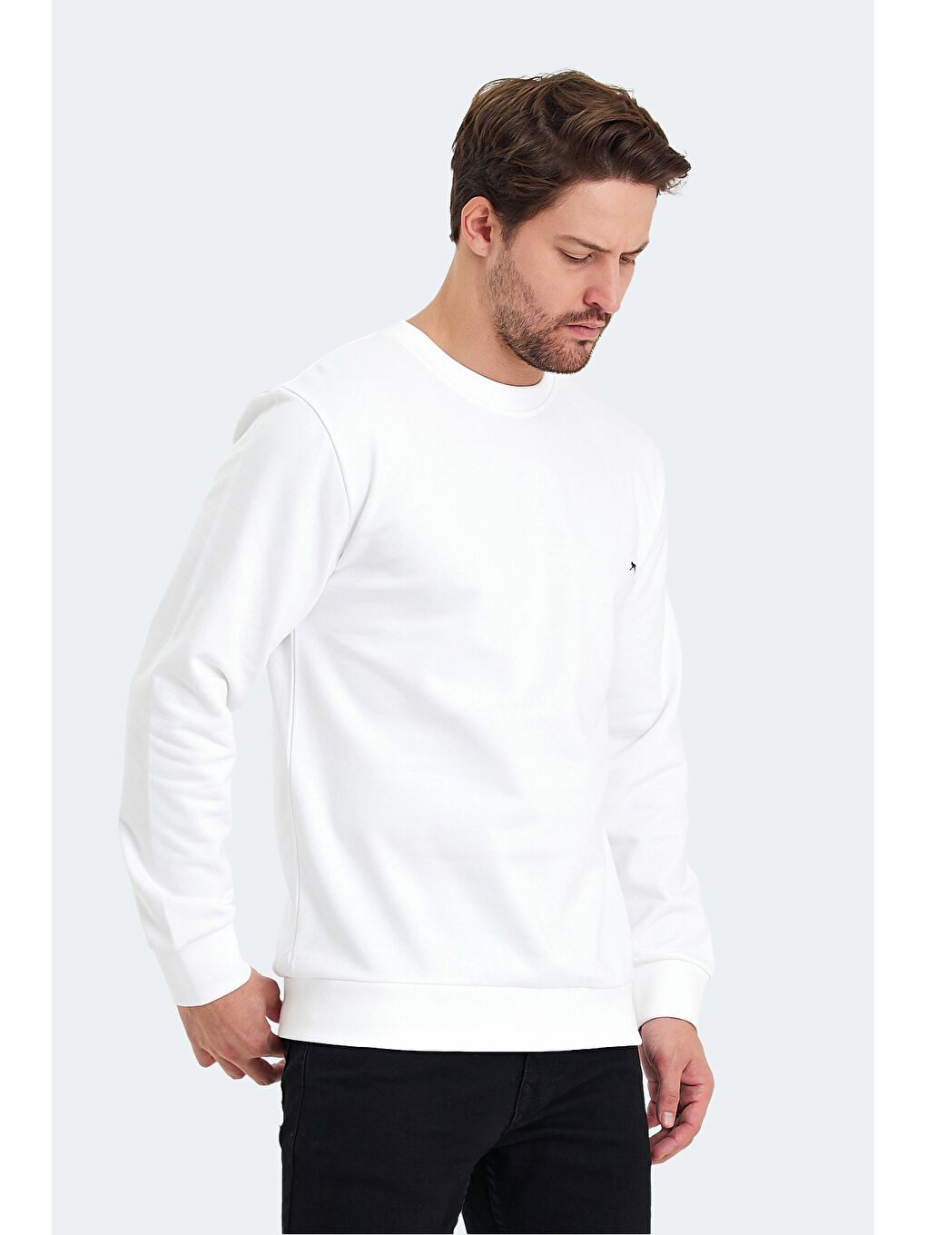 SLAZENGER Beyaz KORAL IN Erkek Sweatshirt Beyaz - 2