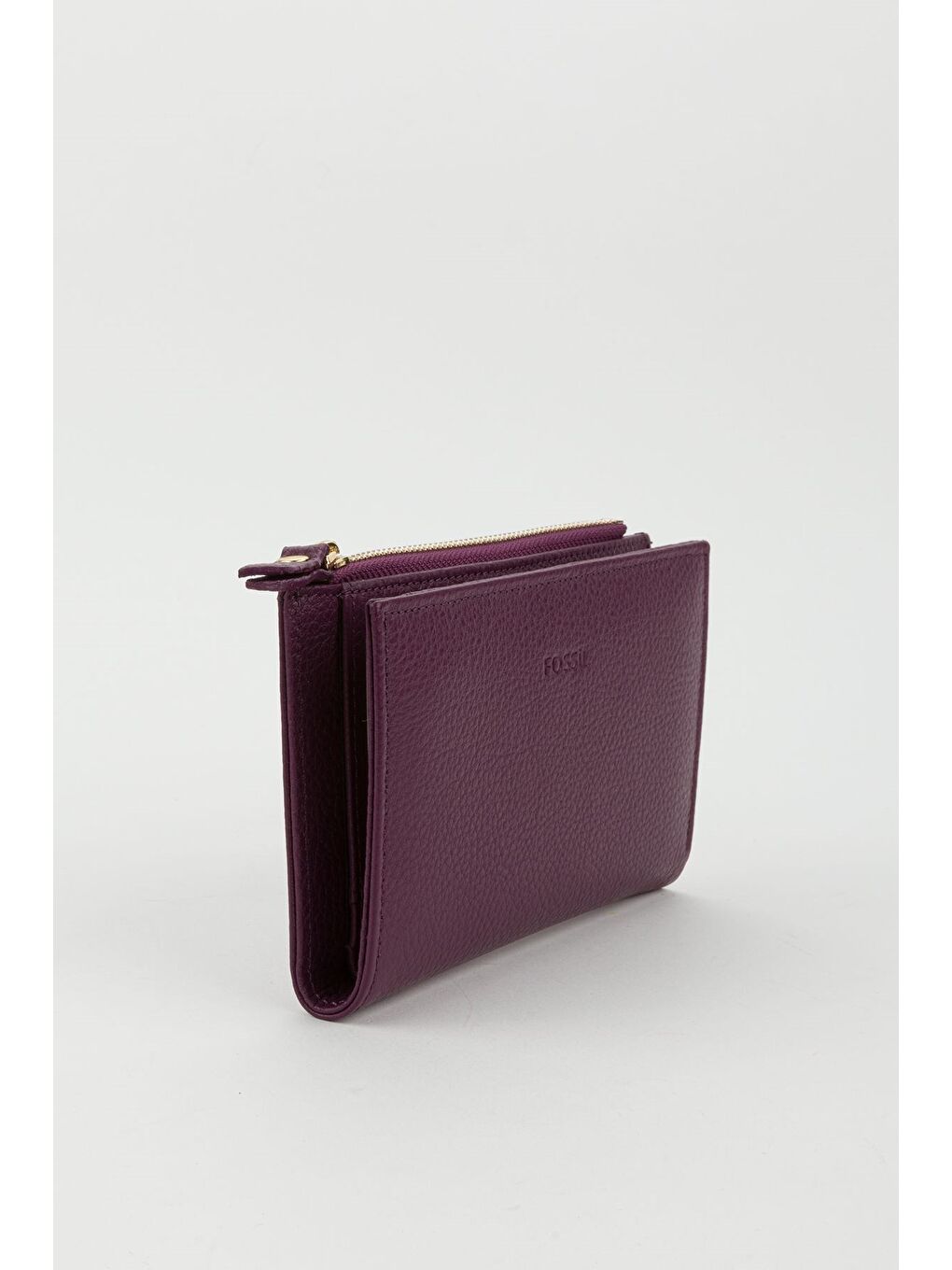 Kutulu Hakiki Deri Mürdüm Orta Boy Kadın El Portföyü Kartlık Cüzdan-1