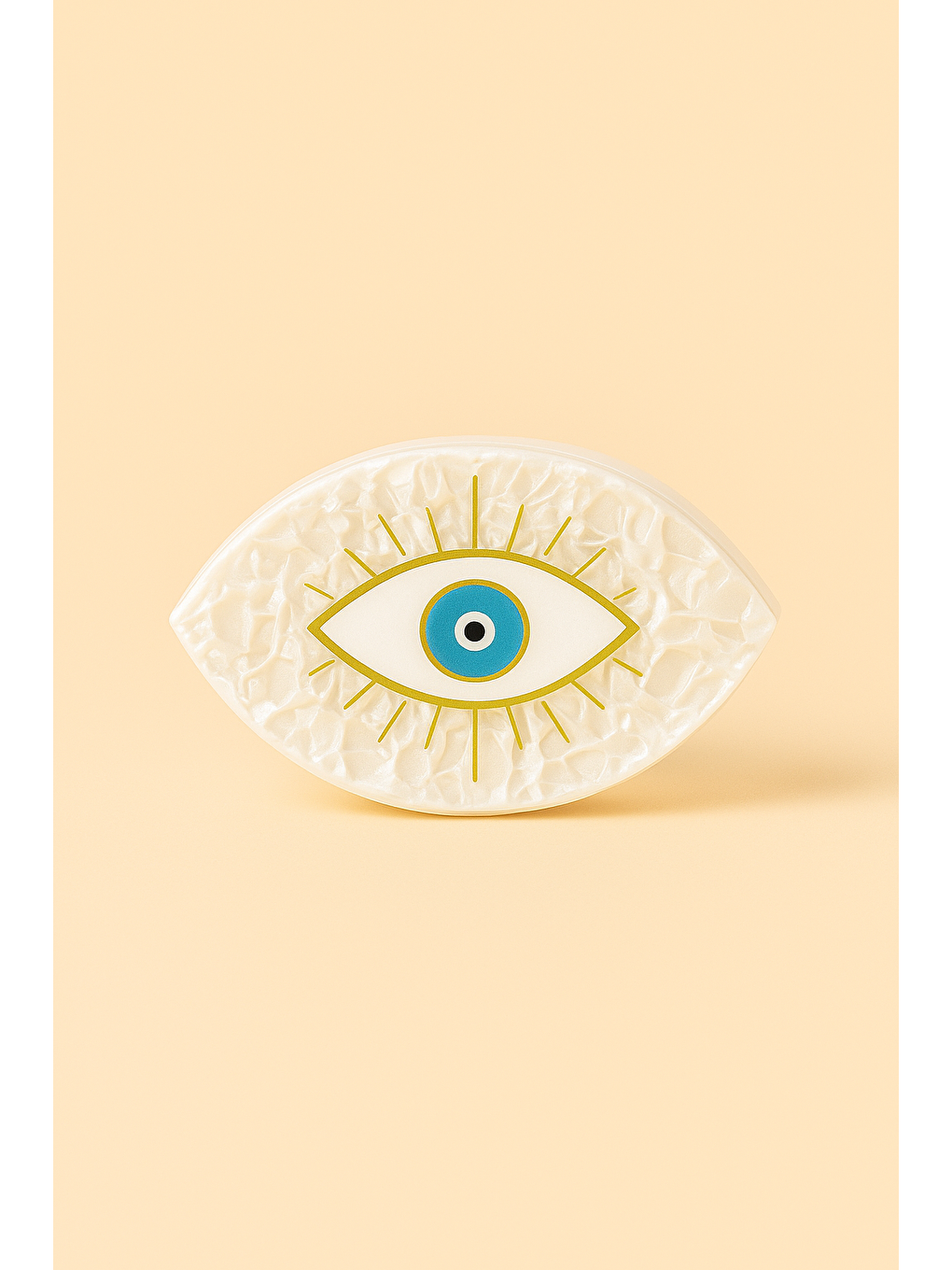 Nazar Boncuklu Kemik Mandal Toka Yeşil