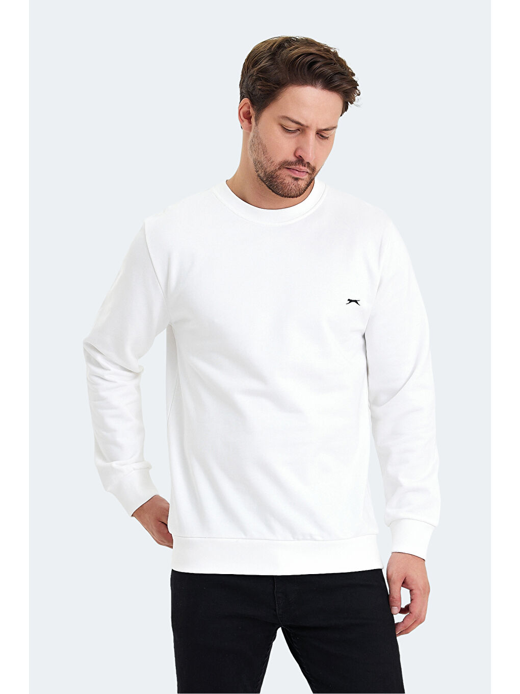 SLAZENGER Beyaz KORAL IN Erkek Sweatshirt Beyaz - 4