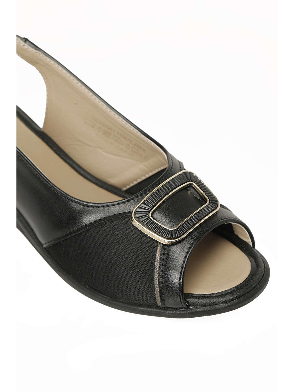 166970.Z6FX Siyah Kadın Düz Sandalet-6