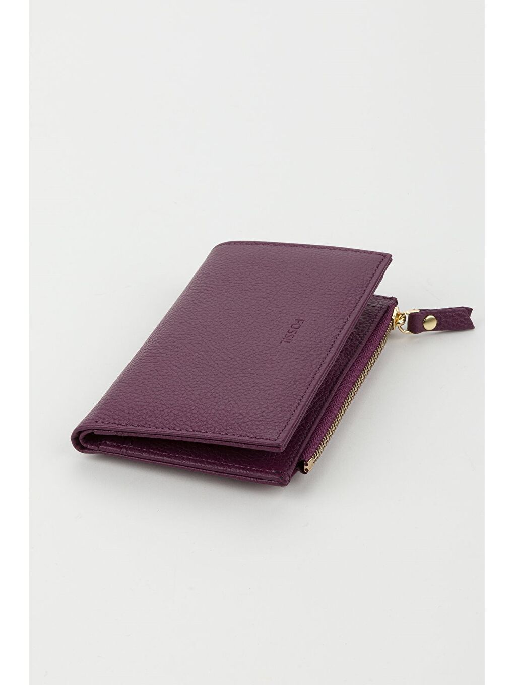 Kutulu Hakiki Deri Mürdüm Orta Boy Kadın El Portföyü Kartlık Cüzdan-4