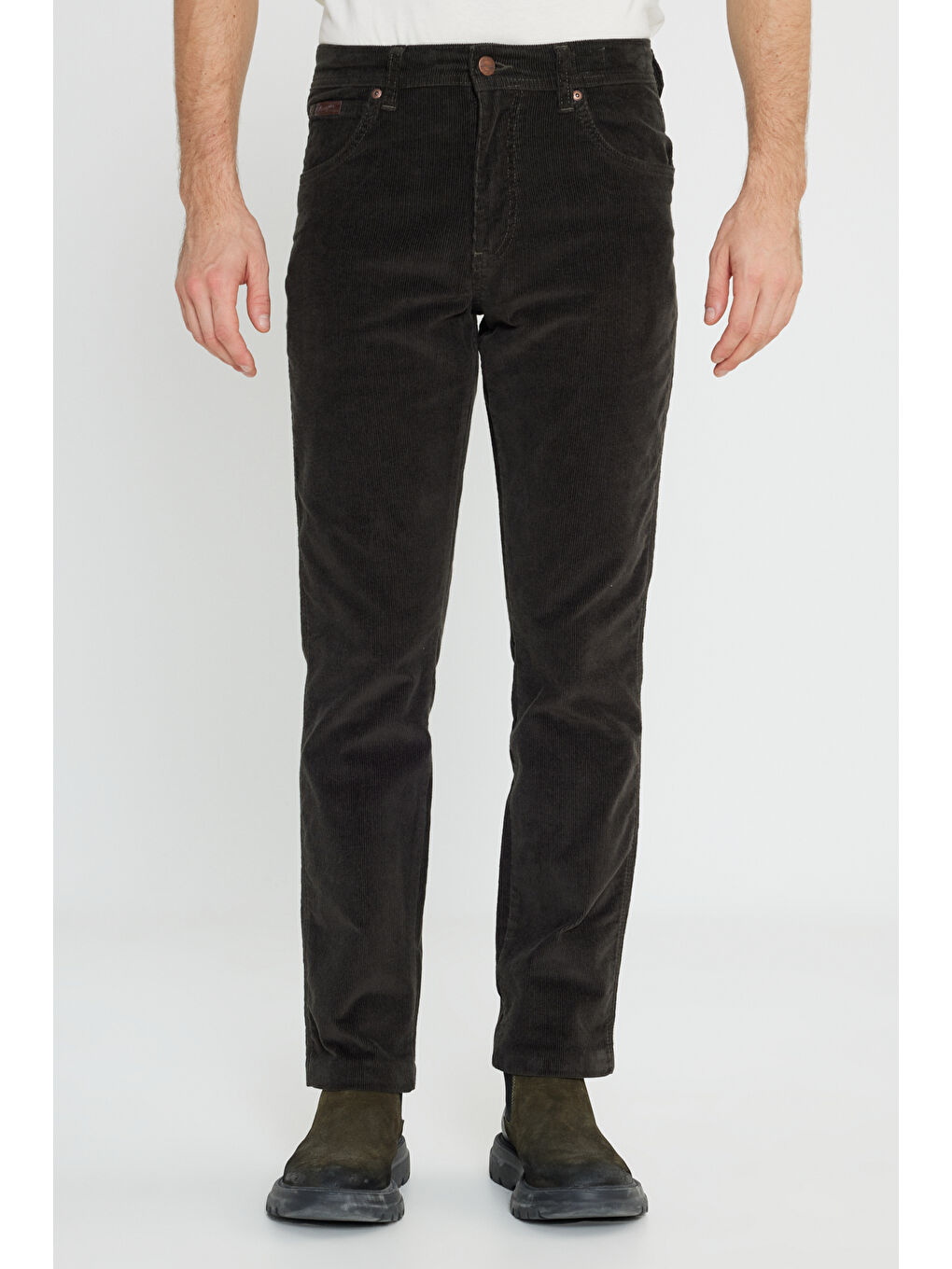 Texas Slim Fit Dar Kesim Normal Bel Yeşil Esnek Pantolon-2