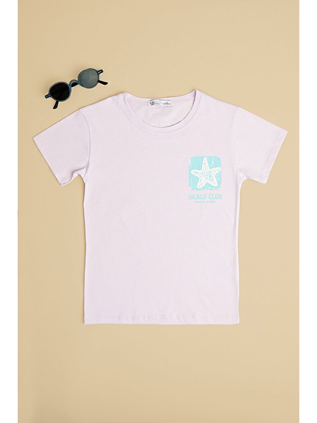 Lila Surf Babe Yazı Baskılı Kız Çocuk Tişört