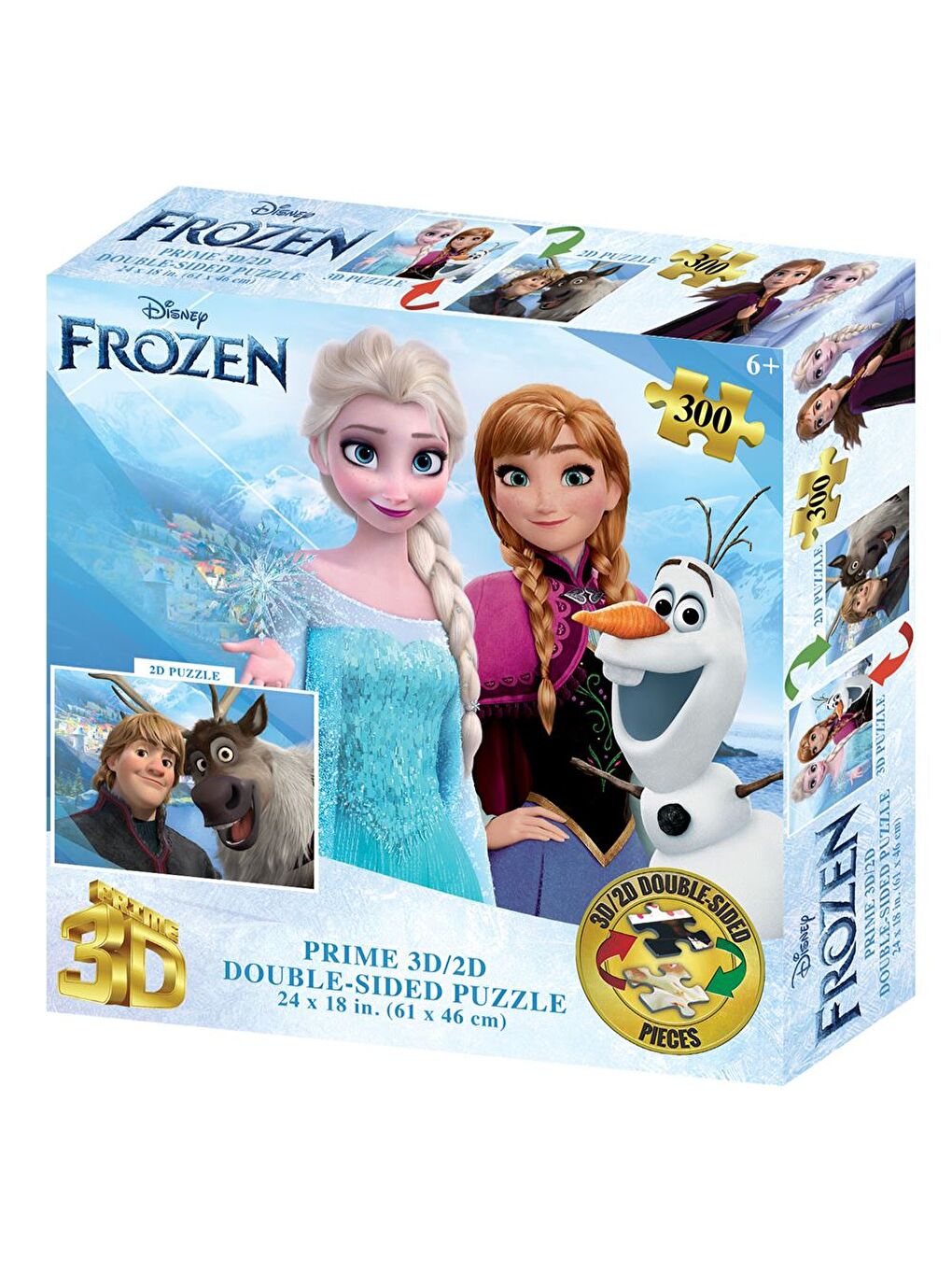 Frozen Çift Taraflı Puzzle 300 Parça 37554