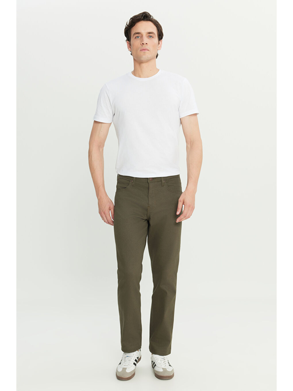 Haki Arizona Straight Fit Normal Bel Esnek Pantolon-1