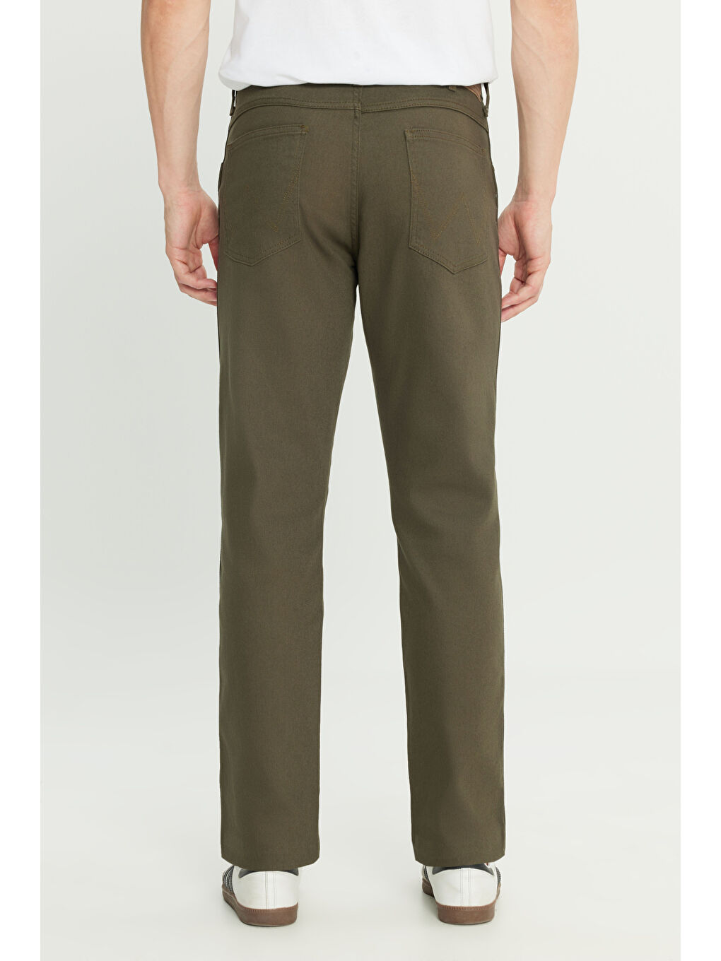 Haki Arizona Straight Fit Normal Bel Esnek Pantolon-3