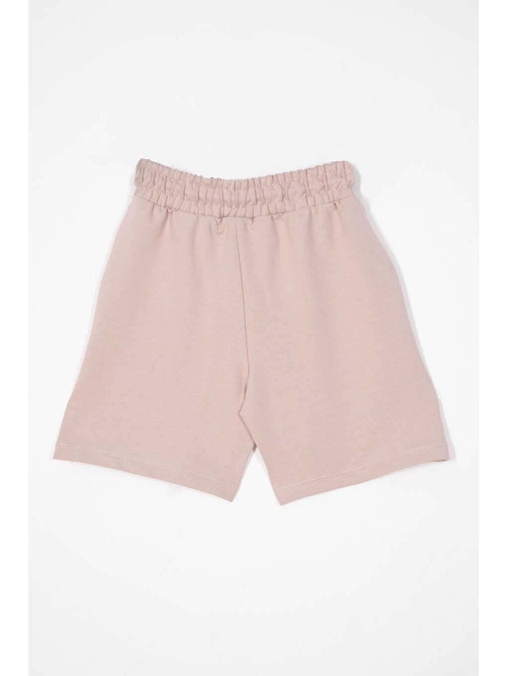 Bej Yazı Baskılı Bağcık Detaylı Taş Rengi Renk Erkek Çocuk Kapri-4