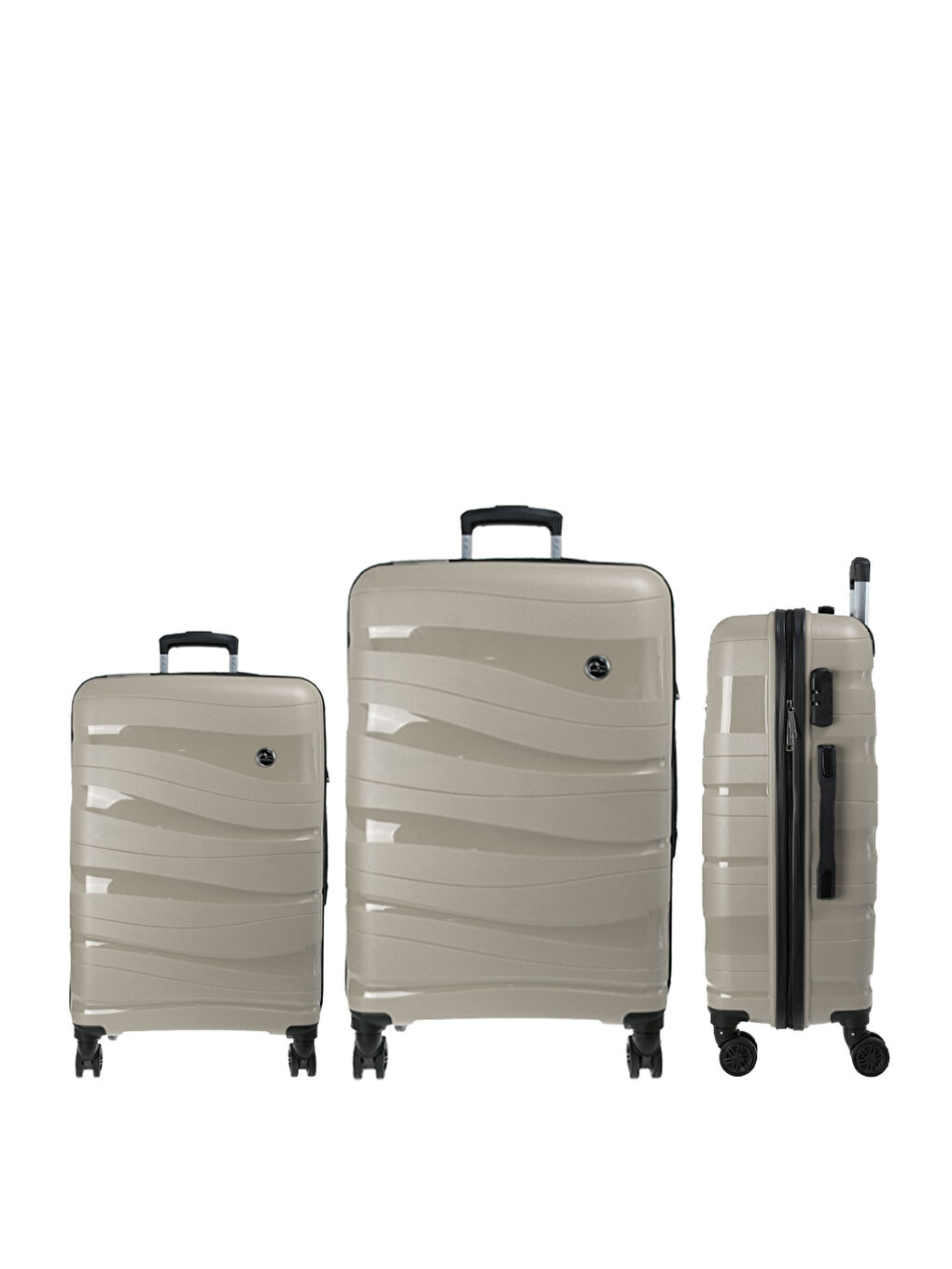 Sarı PP Barcelona Valiz Seti