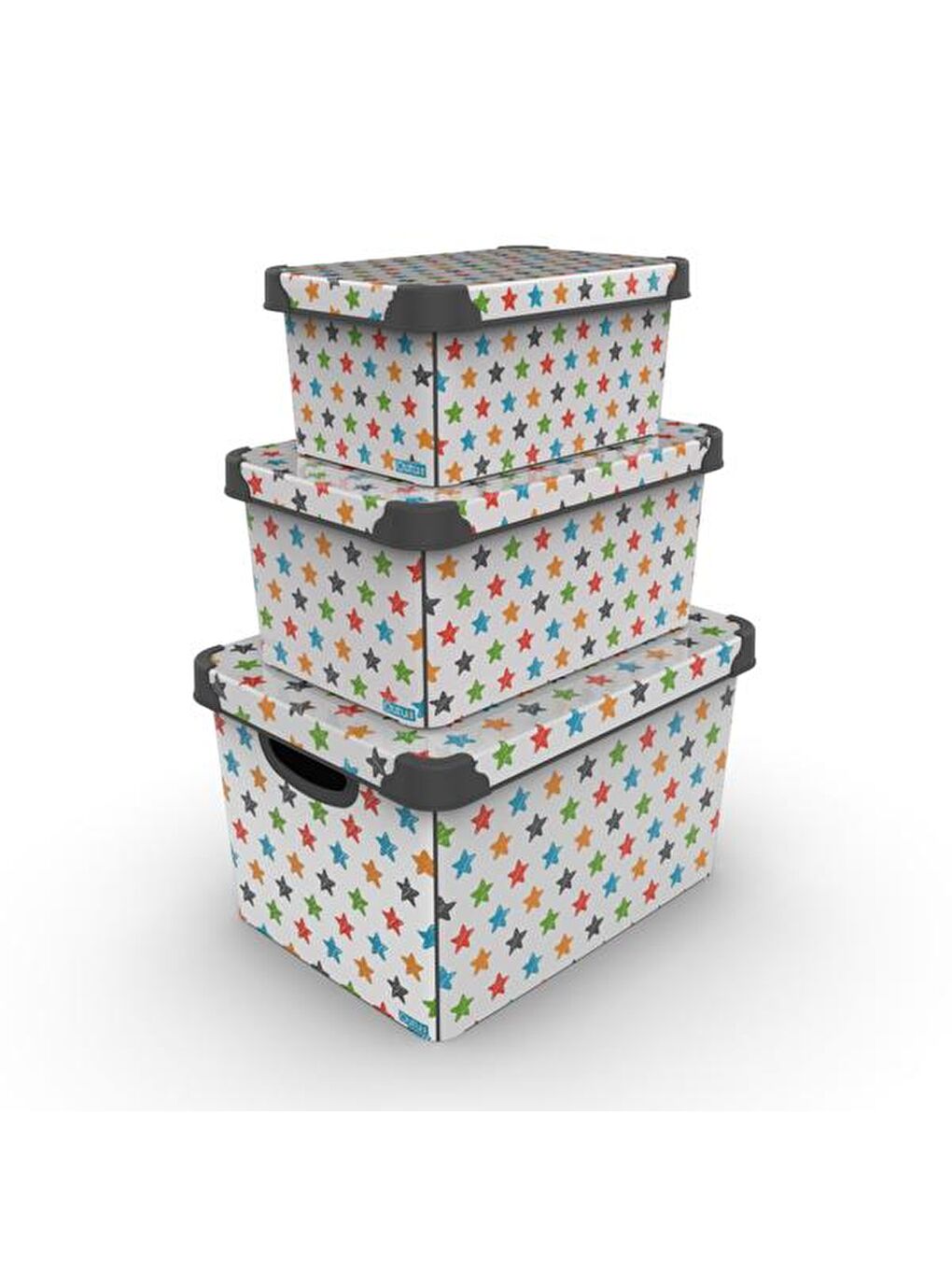 Renkli Yıldız 3'lü Saklama Kutusu