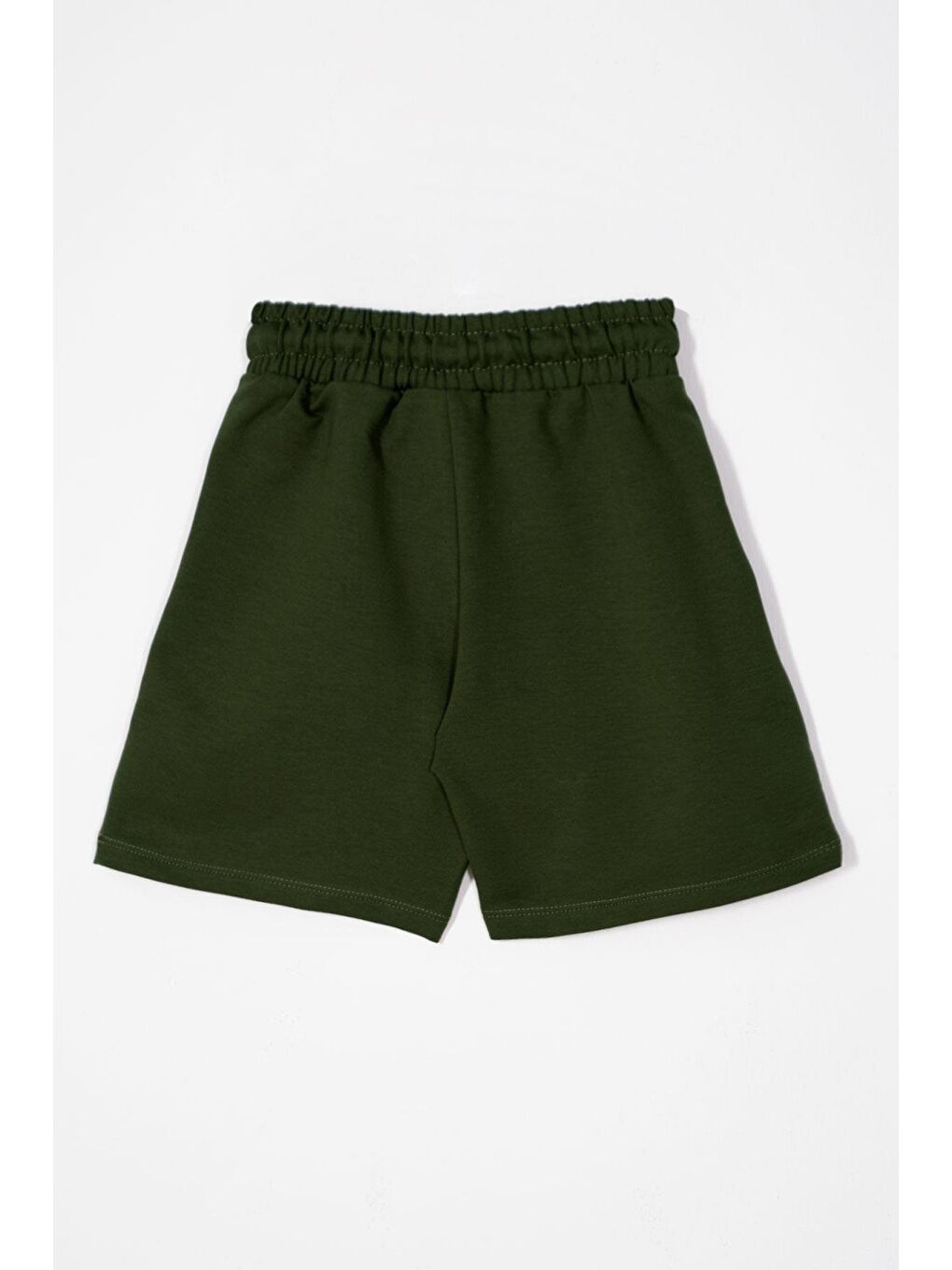 Yazı Baskılı Bağcık Detaylı Haki Renk Erkek Çocuk Kapri-4