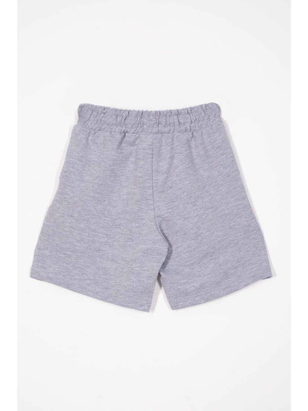 Yazı Baskılı Bağcık Detaylı Gri Renk Erkek Çocuk Kapri-4