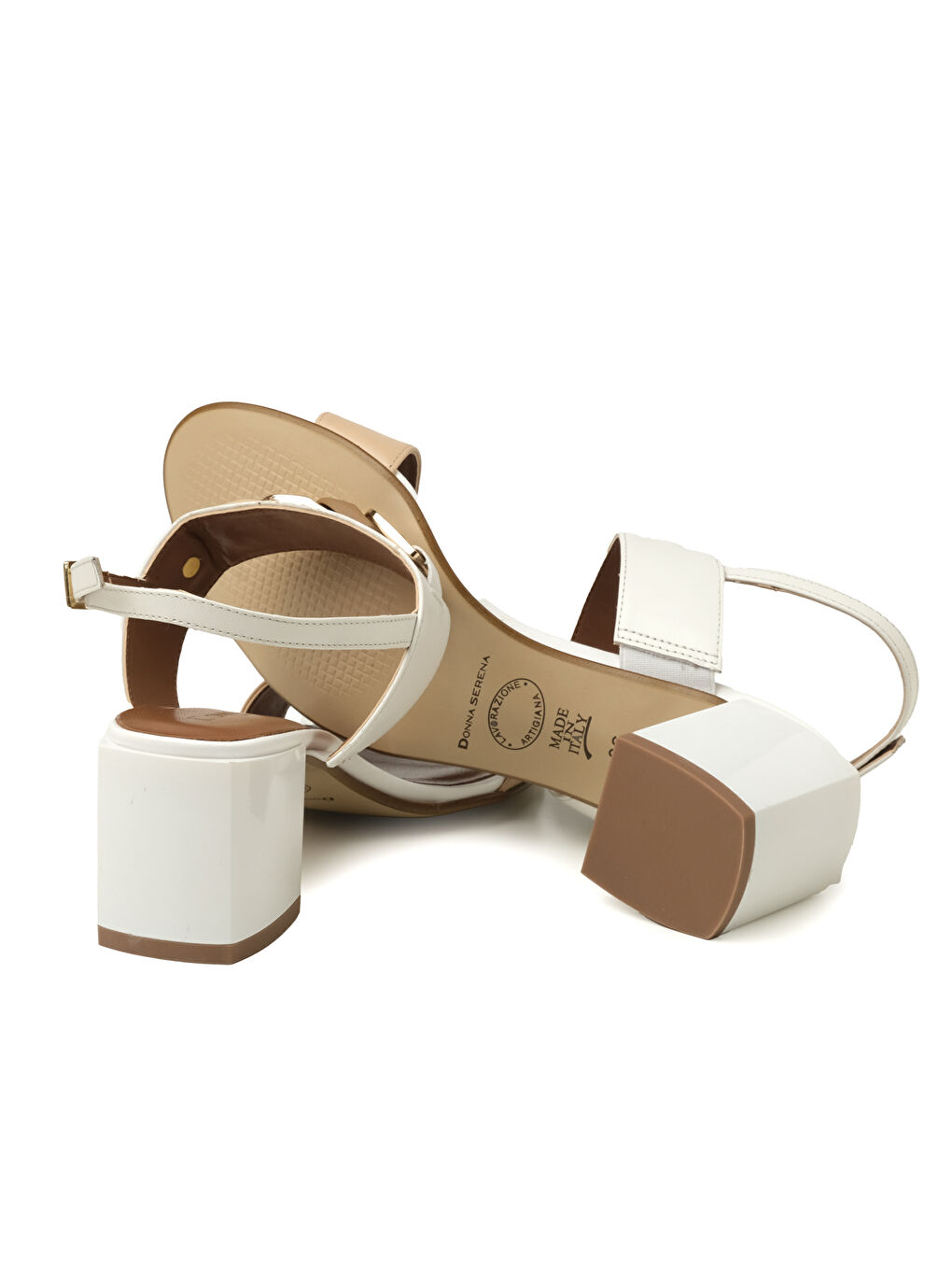 Beyaz Kadın Sandalet 475209DP PELLE Nude Bianco-4