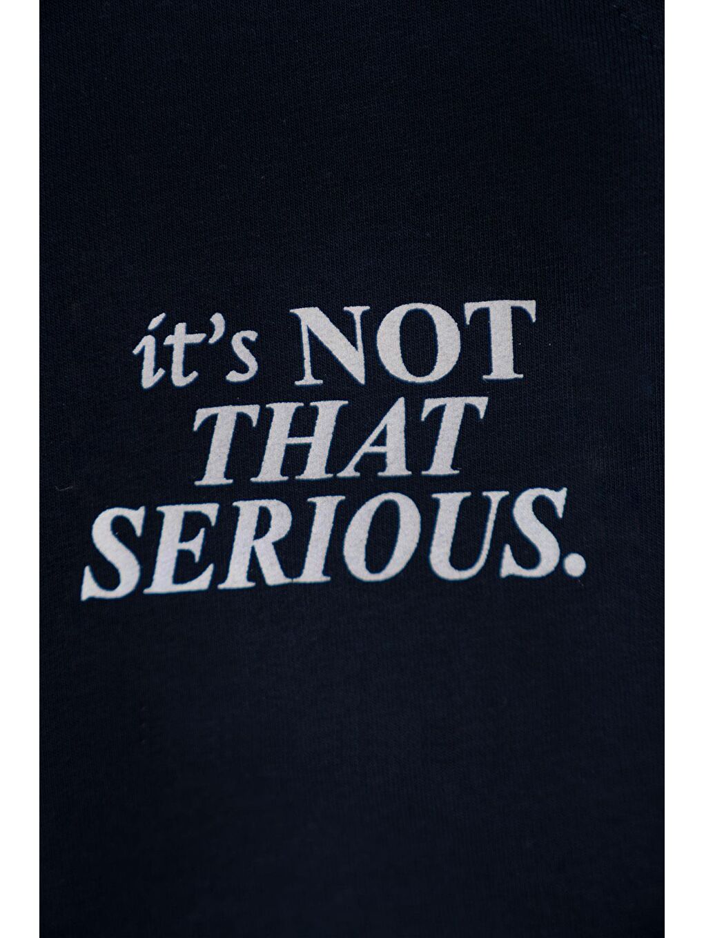 Yazı Baskılı Bağcık Detaylı Lacivert Renk Erkek Çocuk Kapri-2