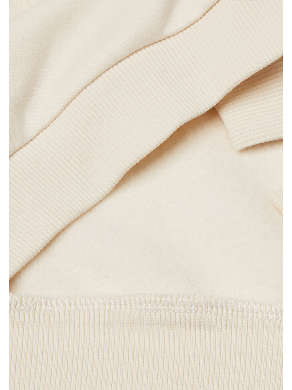 Kız Çocuk Ekru Renk Bloklu Simli Logo Baskılı Yırtmaçlı Sweatshirt-2