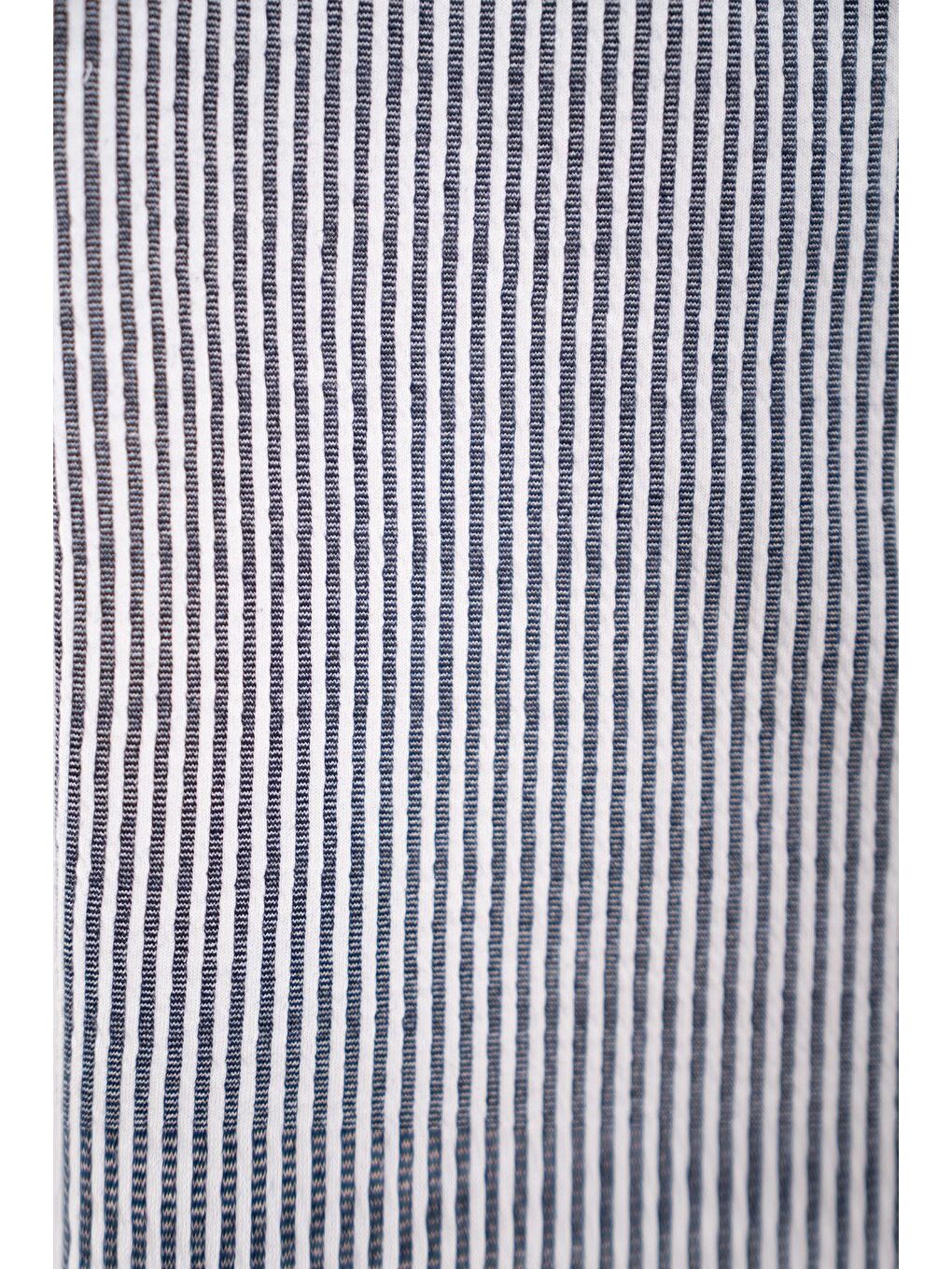 Beli Lastikli Cep Detaylı Çizgili Lacivert Renk Erkek Çocuk Şort-1