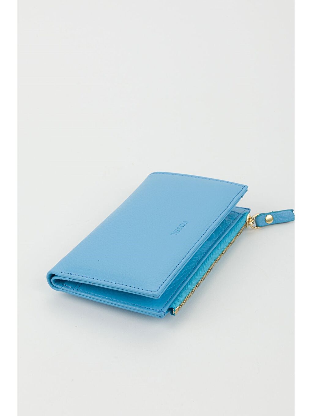 Mavi Kutulu Hakiki Deri Mürdüm Orta Boy Kadın El Portföyü Kartlık Cüzdan-4