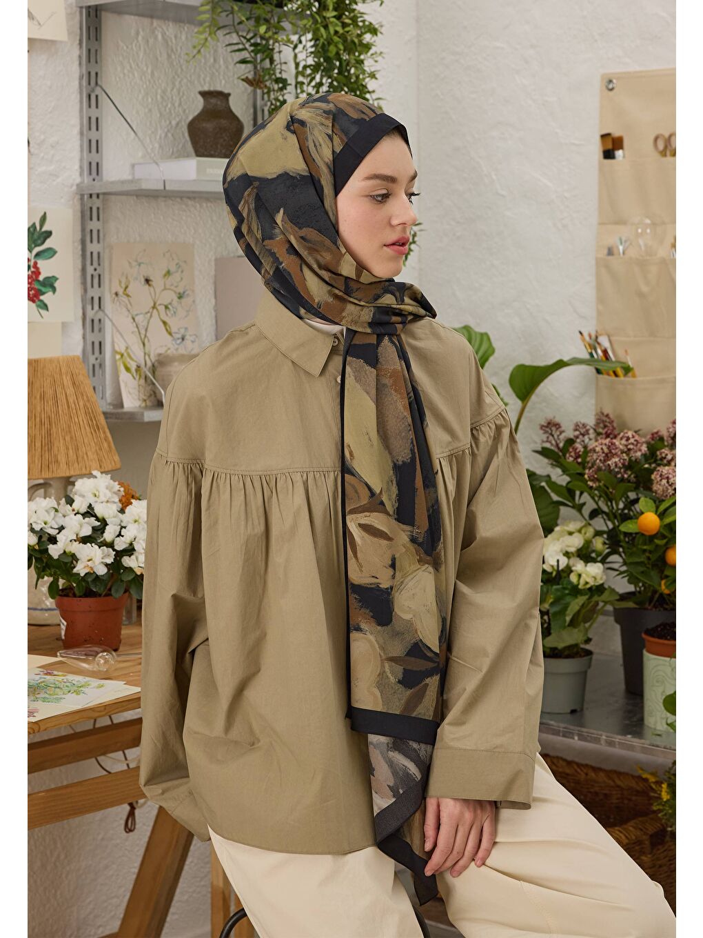 Noa Desen Şal Siyah