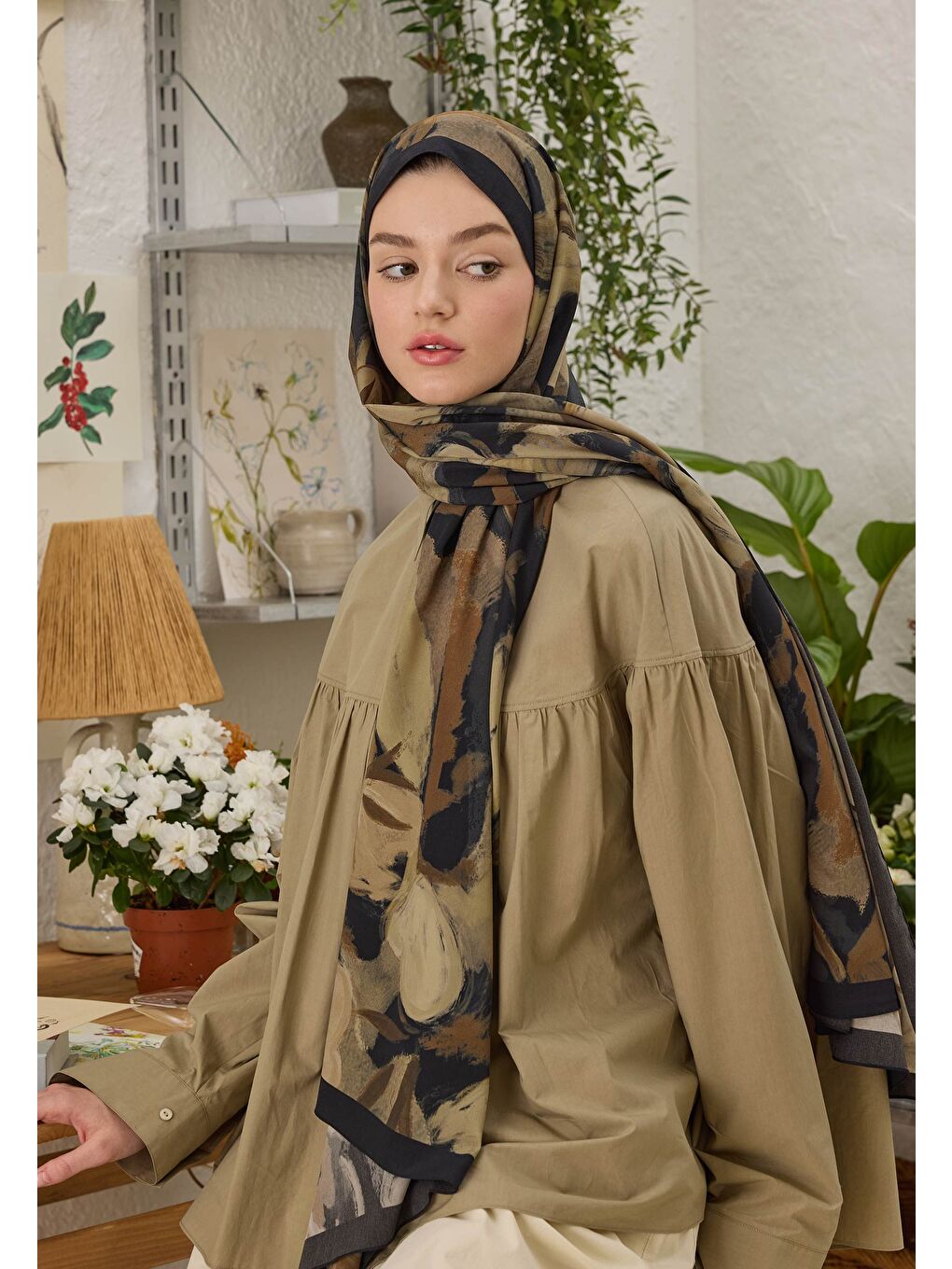 Noa Desen Şal Siyah-1