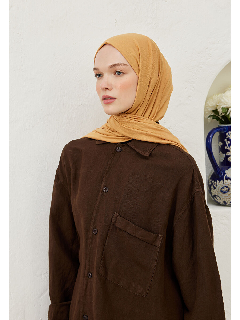 Bej Penye Şal Tatlı Badem-4