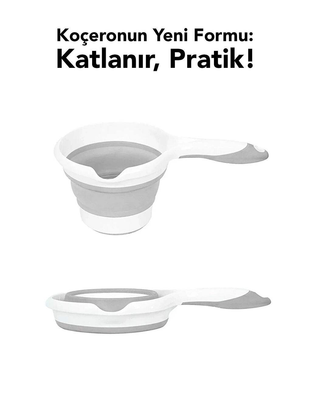 Gri 3'lü Katlanır Çamaşır Sepeti 18 l-5