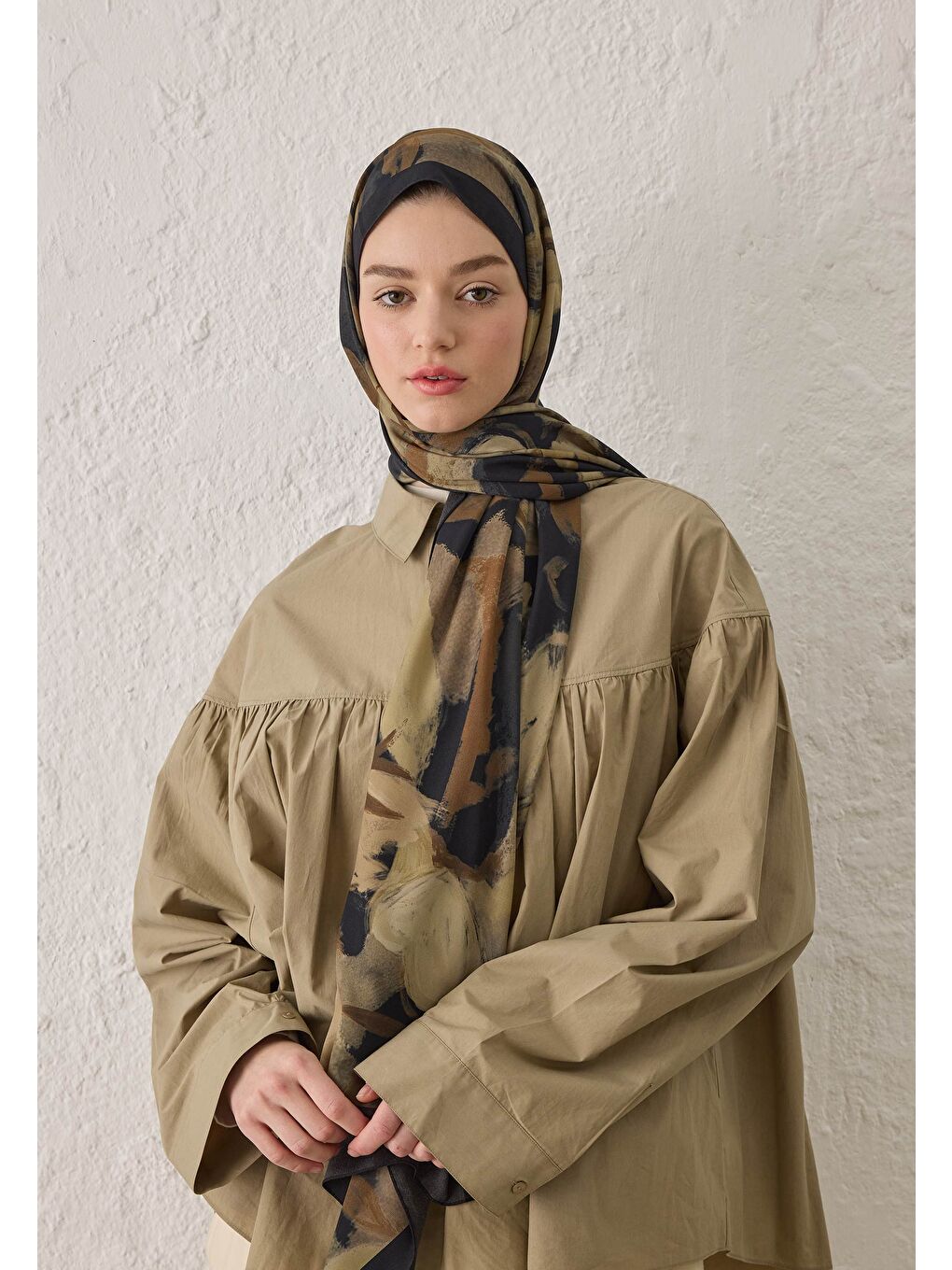 Noa Desen Şal Siyah-3