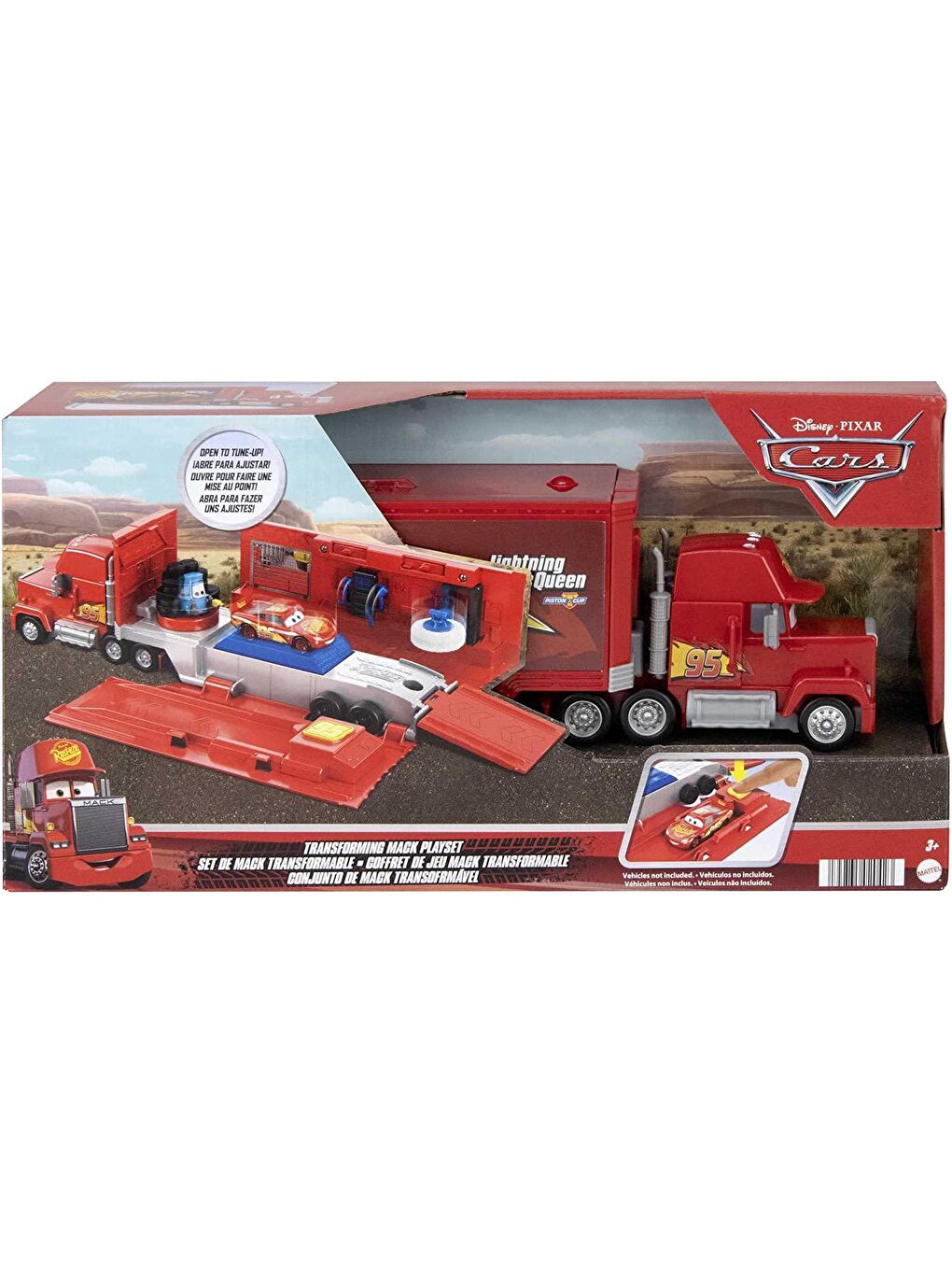 Disney Cars Renksiz Cars Dönüştürülebilir Mack Oyun Seti HDC75 - 3