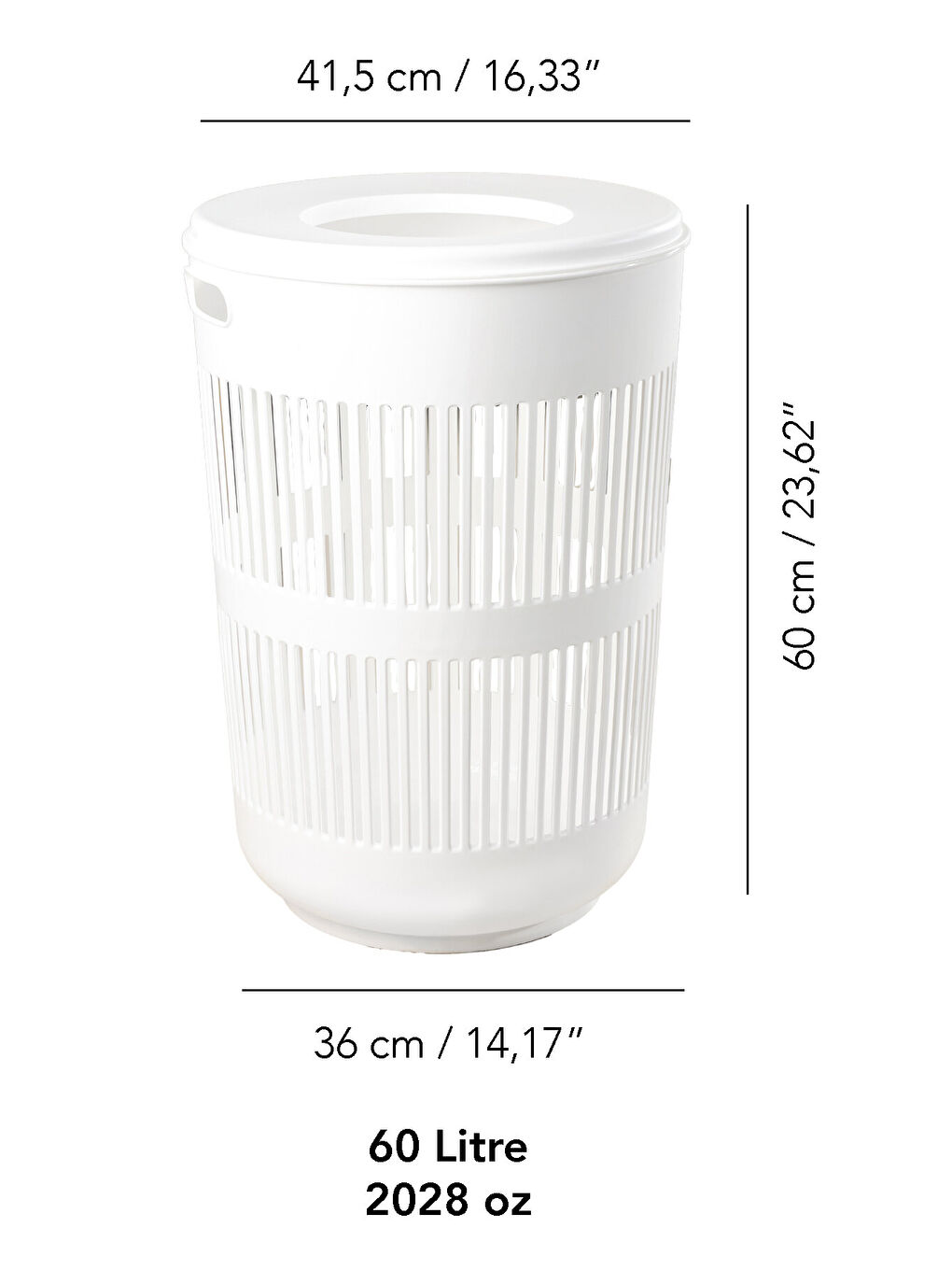 Beyaz 2'li Kirli Solara Çamaşır Sepeti Seti-5