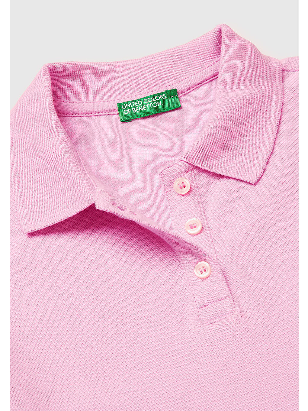 Kız Çocuk Pembe Logolu Pike Polo T-Shirt-2