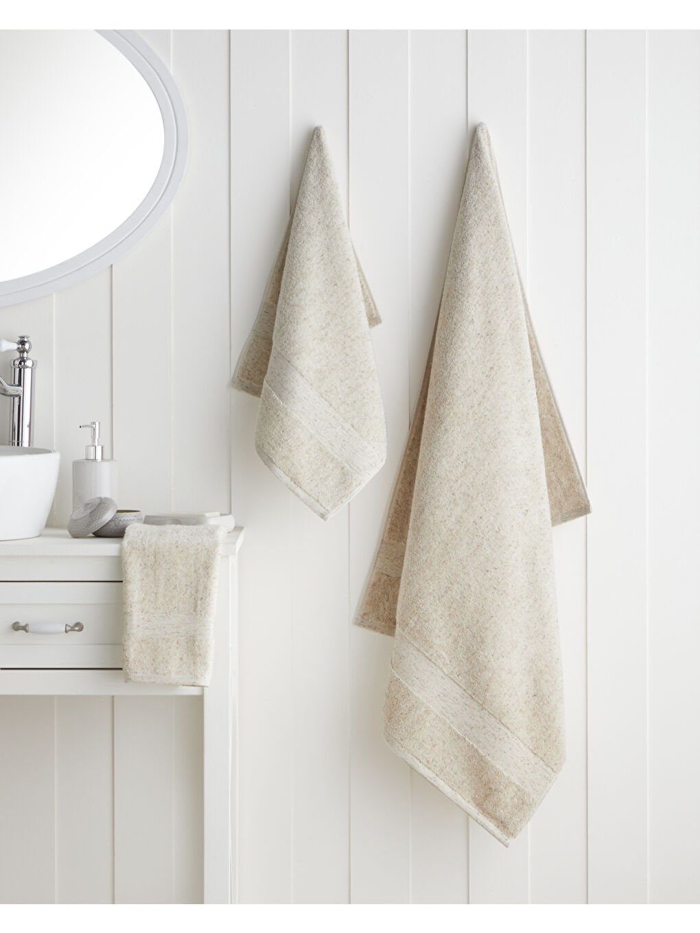 Melange Pamuk Banyo Havlusu 80x150 cm Bej Melanj-2