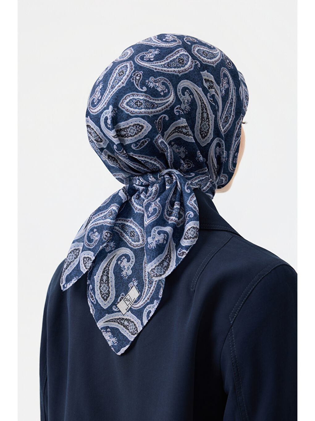 Pamuk Eşarp Timeless İndigo-3