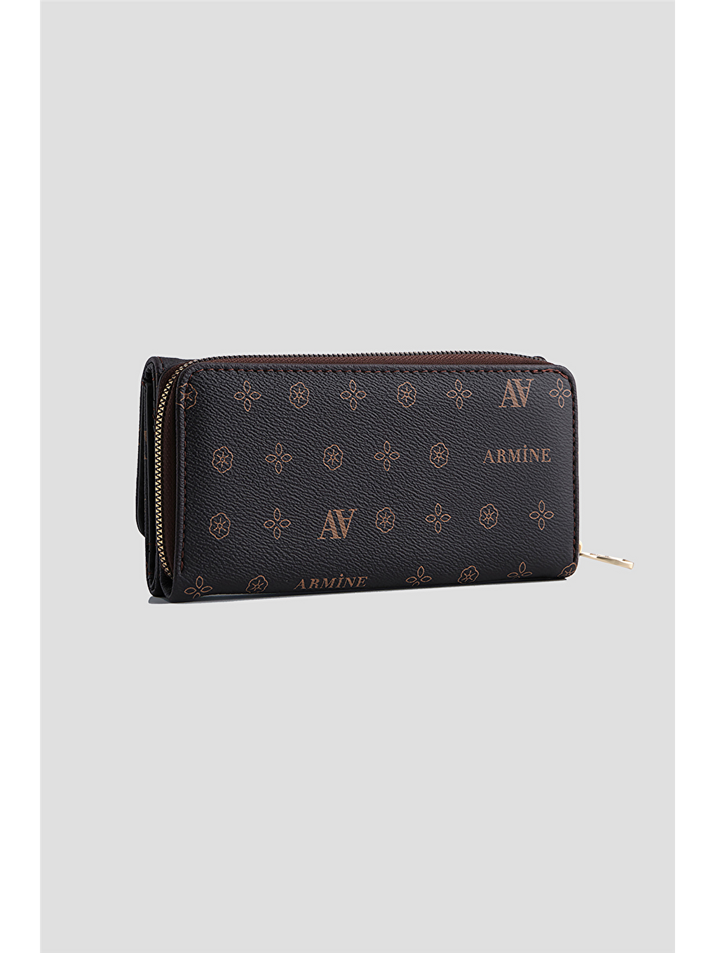 El Çantası Baskılı 25Yd7013 Kahverengi-1